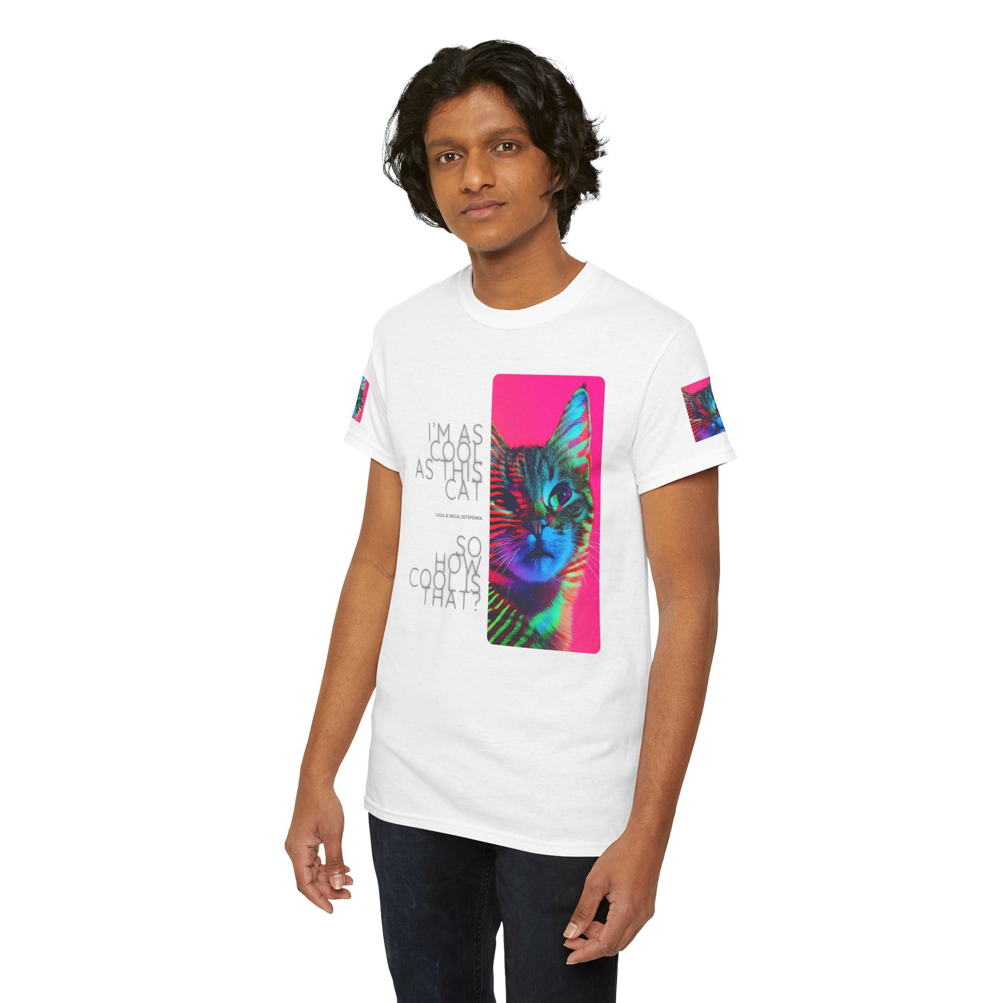 Cool Cat (Whiskers 2) Unisex Heavy Cotton Tee