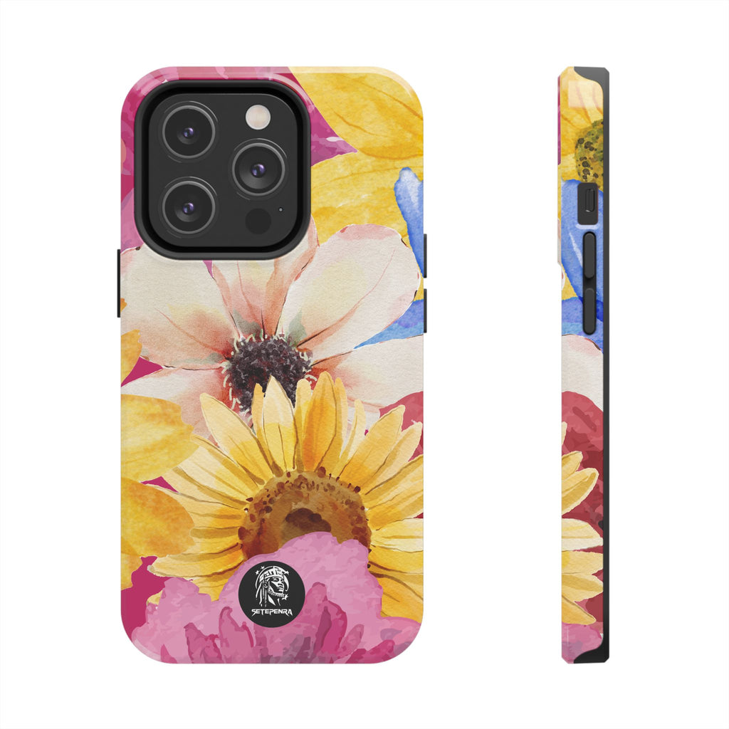 Watercolor Flowers Tough Phone Case (For iPhone, Galaxy & More) SETEPENRA Phone Case.