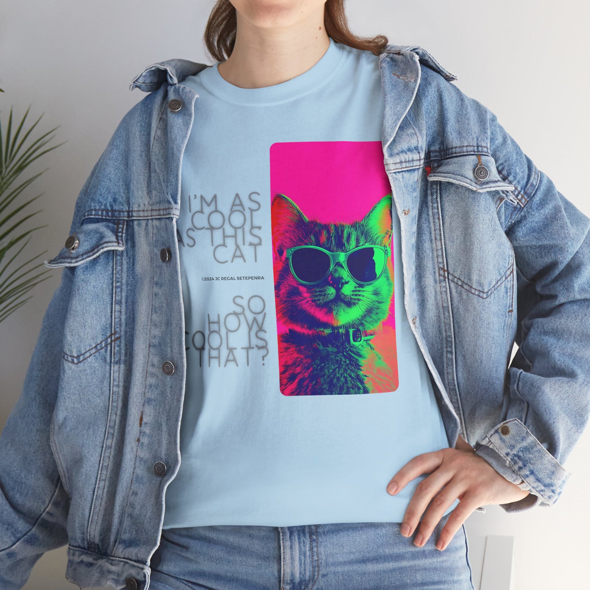 Cool Cat (Whiskers 1) Unisex Heavy Cotton Tee