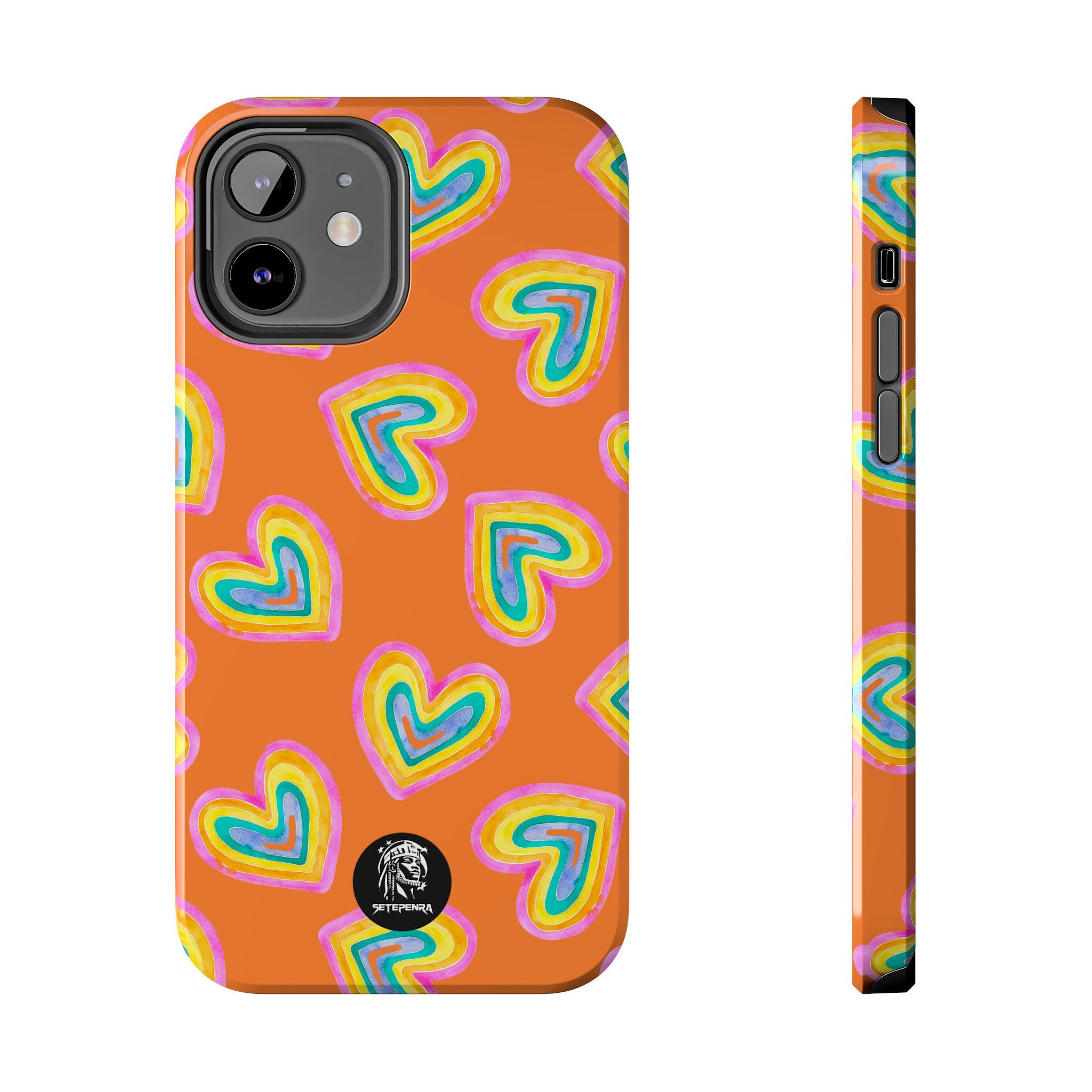 Rainbow Heart Tough Phone Case (For iPhone, Galaxy & More) - Crusta SETEPENRA Phone Case.