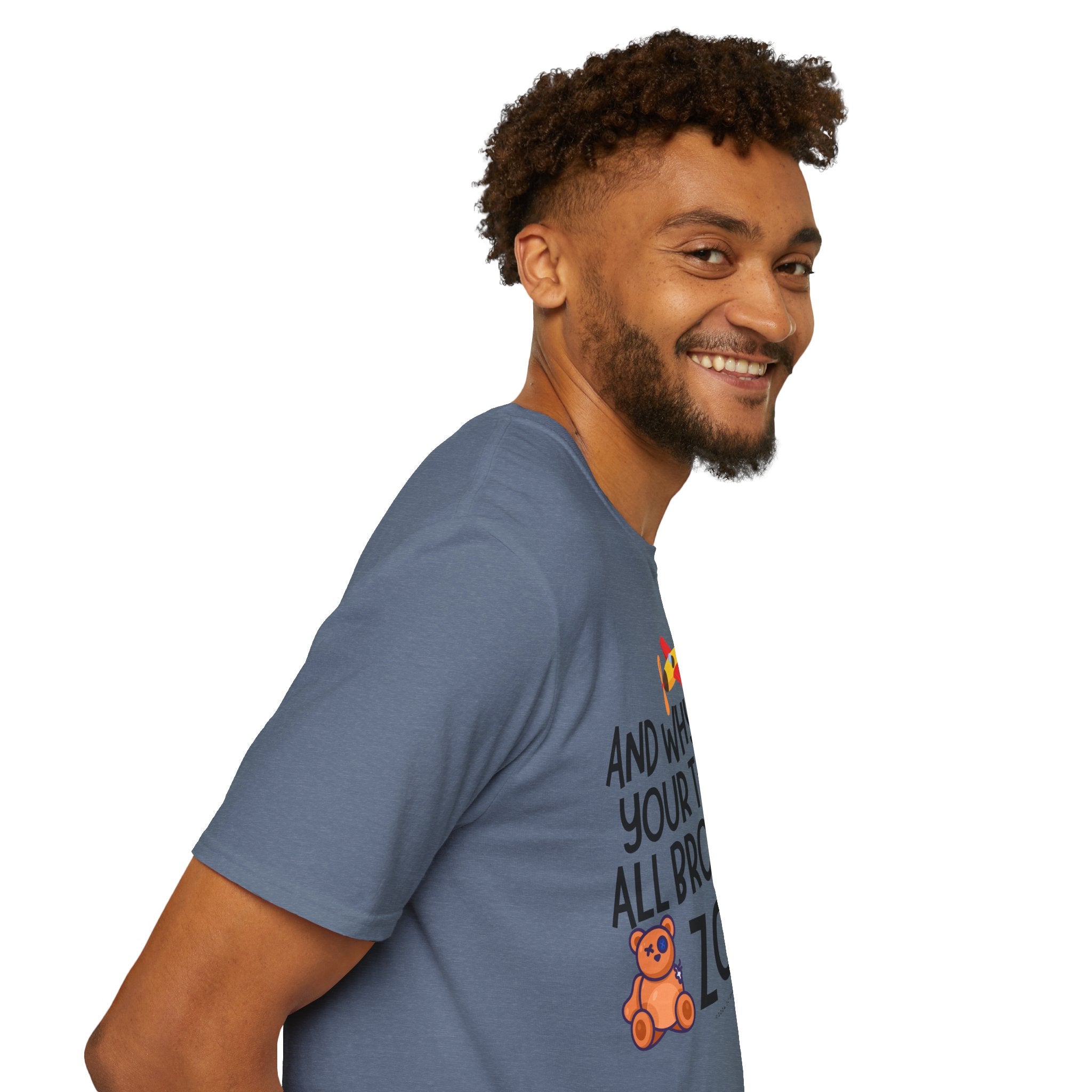 And Why Are Your Toys All Broken Zola? Unisex Softstyle T-Shirt