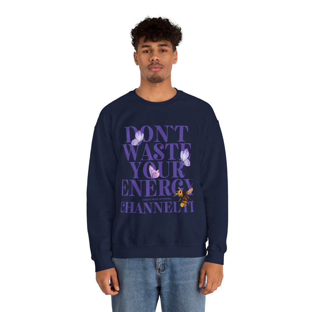 Channel It Unisex Heavy Blend™ Crewneck Sweatshirt (Purple Print)