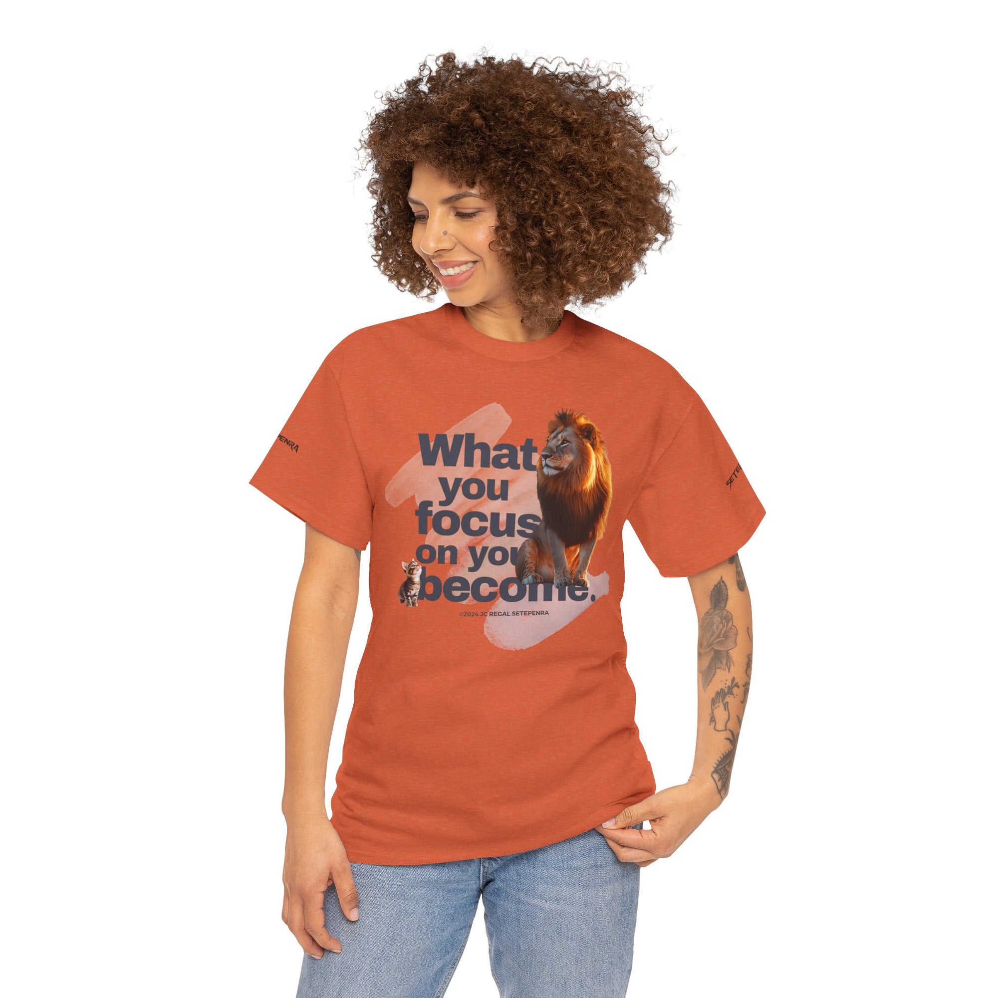 What You Focus On You Become Unisex Heavy Cotton Tee