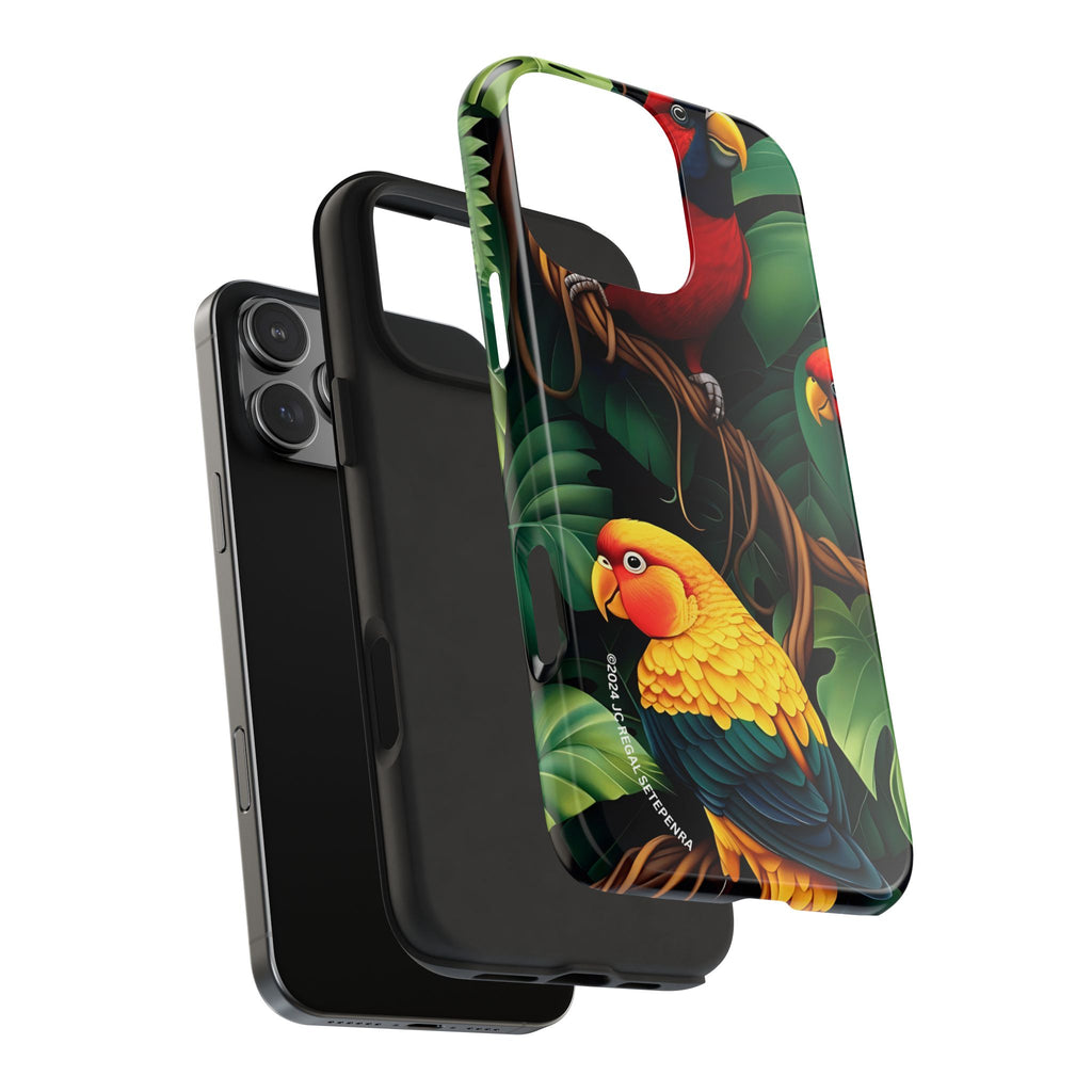 Tri-Parrot Tough Phone Case (For iPhone, Galaxy & More)
