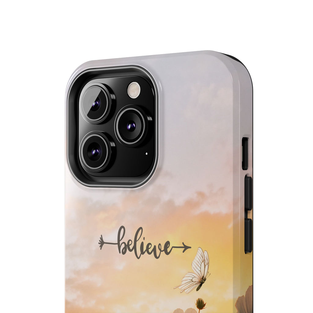 Believe Tough Phone Case (For iPhone, Galaxy & More) - Aesthetic Flower