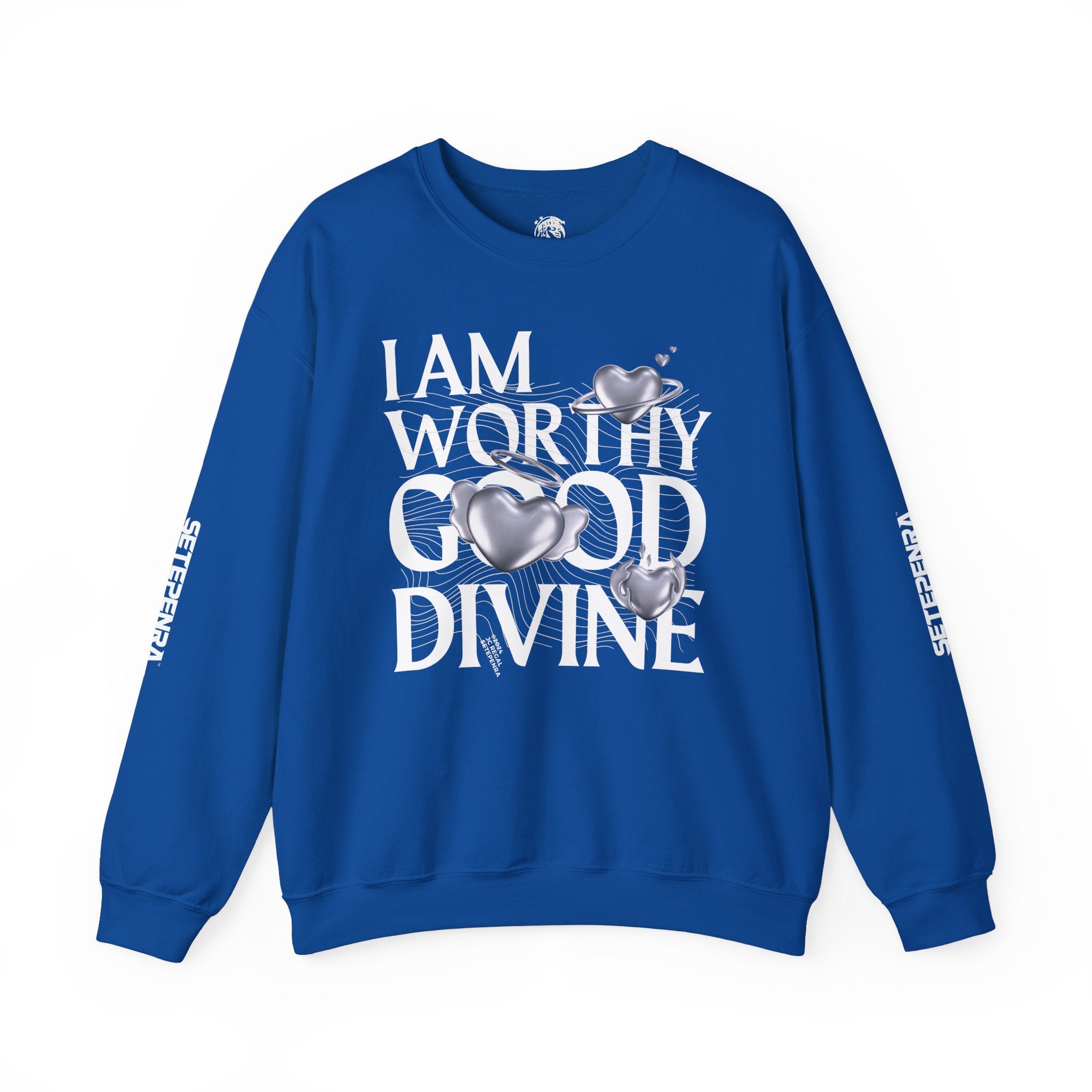 I AM WORTHY GOOD DIVINE Unisex Heavy Blend™ Crewneck Sweatshirt SETEPENRA Sweatshirt.