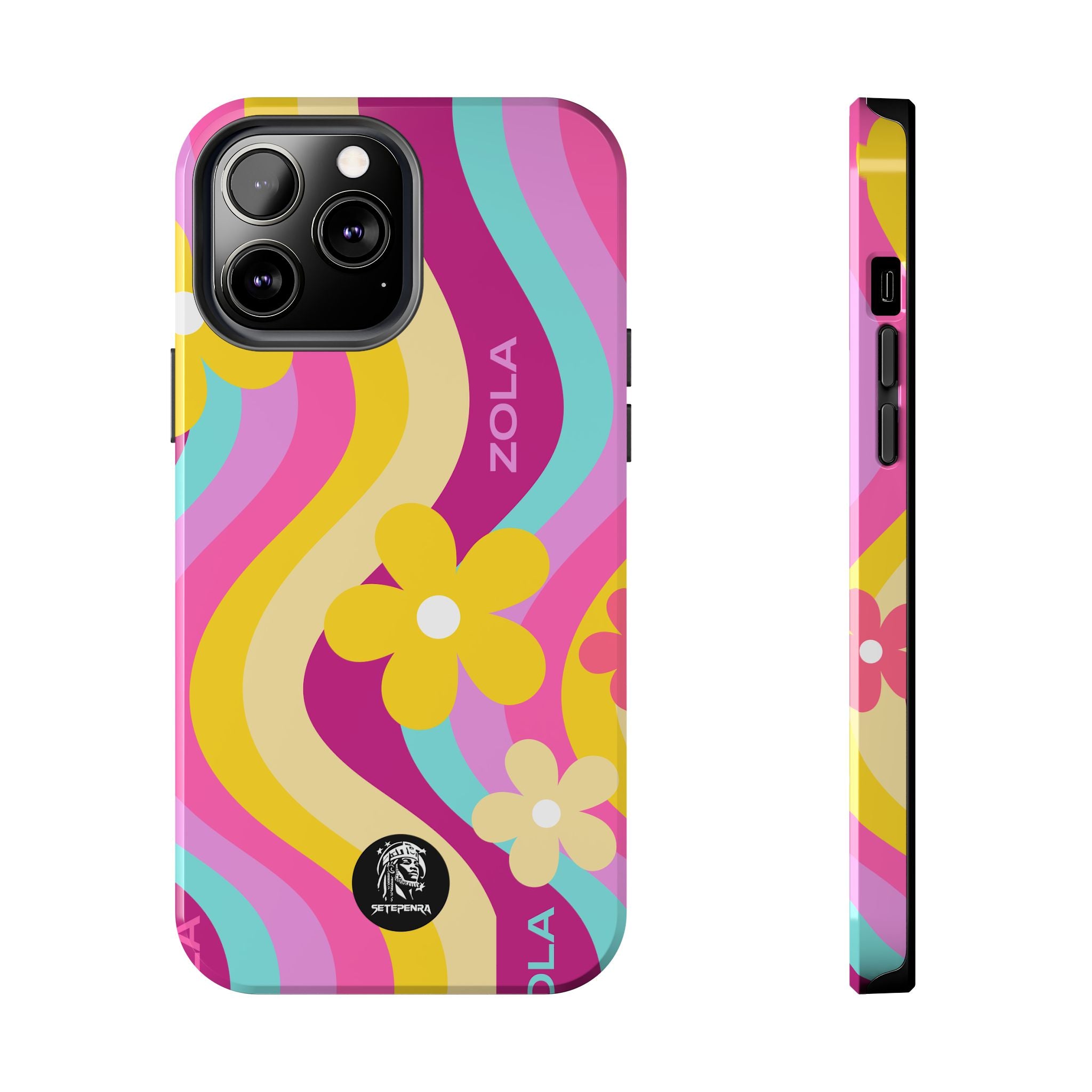 Zola Tough Phone Case (For iPhone, Galaxy & More) - Pink Wave SETEPENRA Phone Case.