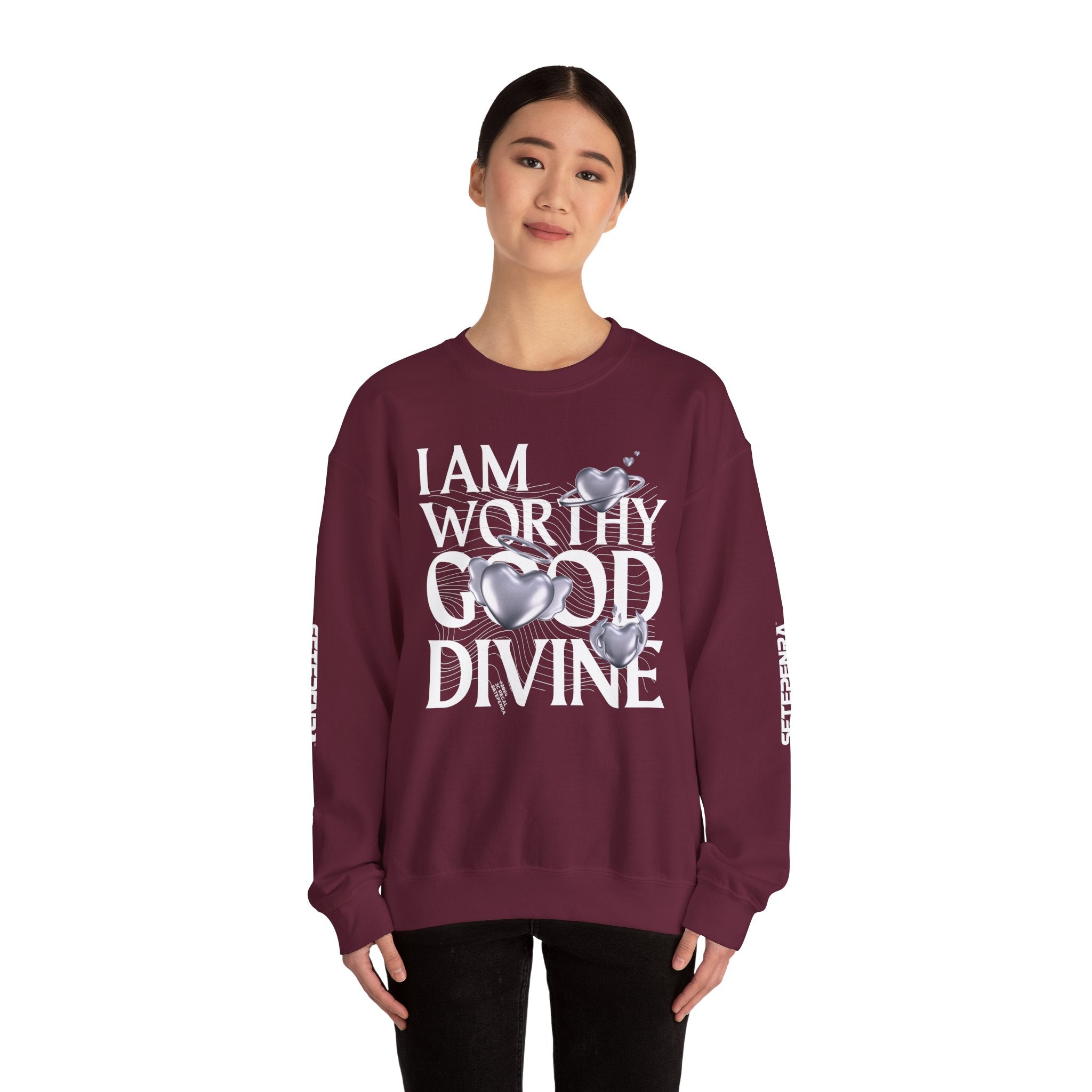 I AM WORTHY GOOD DIVINE Unisex Heavy Blend™ Crewneck Sweatshirt