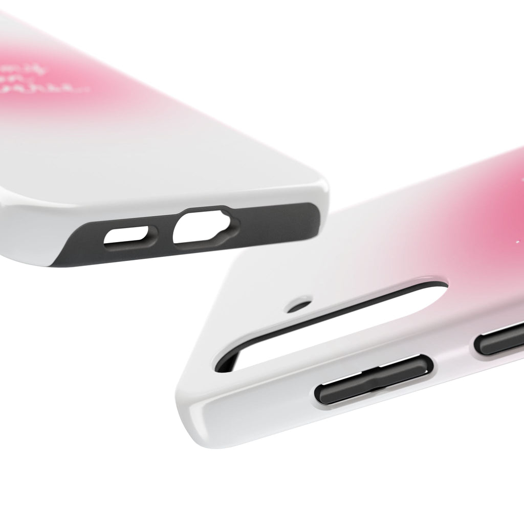 I Am My Own Universe — Pink On White Protective Cover Tough Phone Case