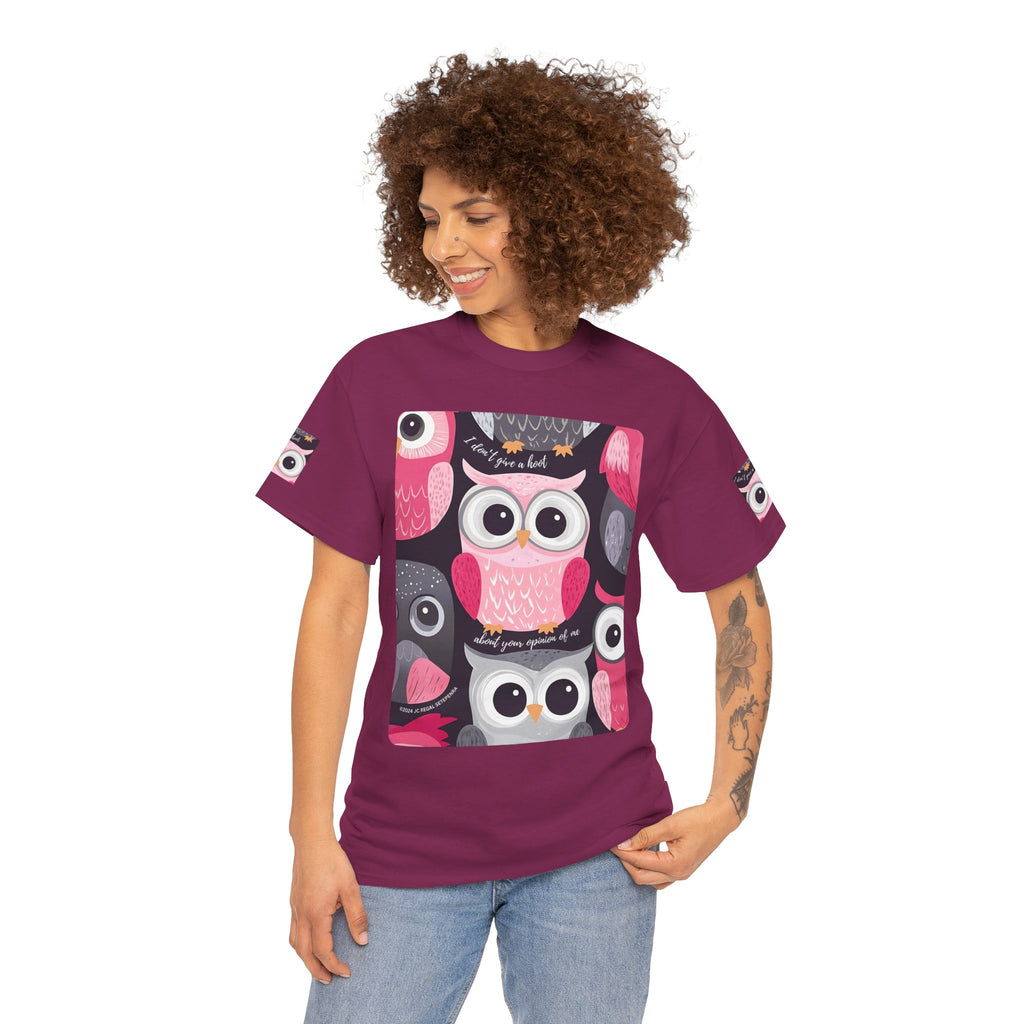 Don't Give A Hoot Unisex Heavy Cotton Tee SETEPENRA T-Shirt.