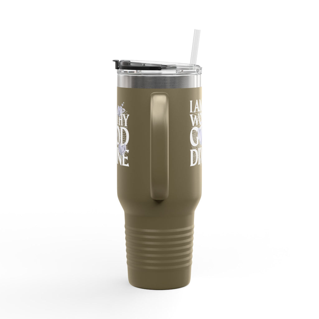 I AM WORTHY GOOD DIVINE Insulated Travel Mug, 40oz