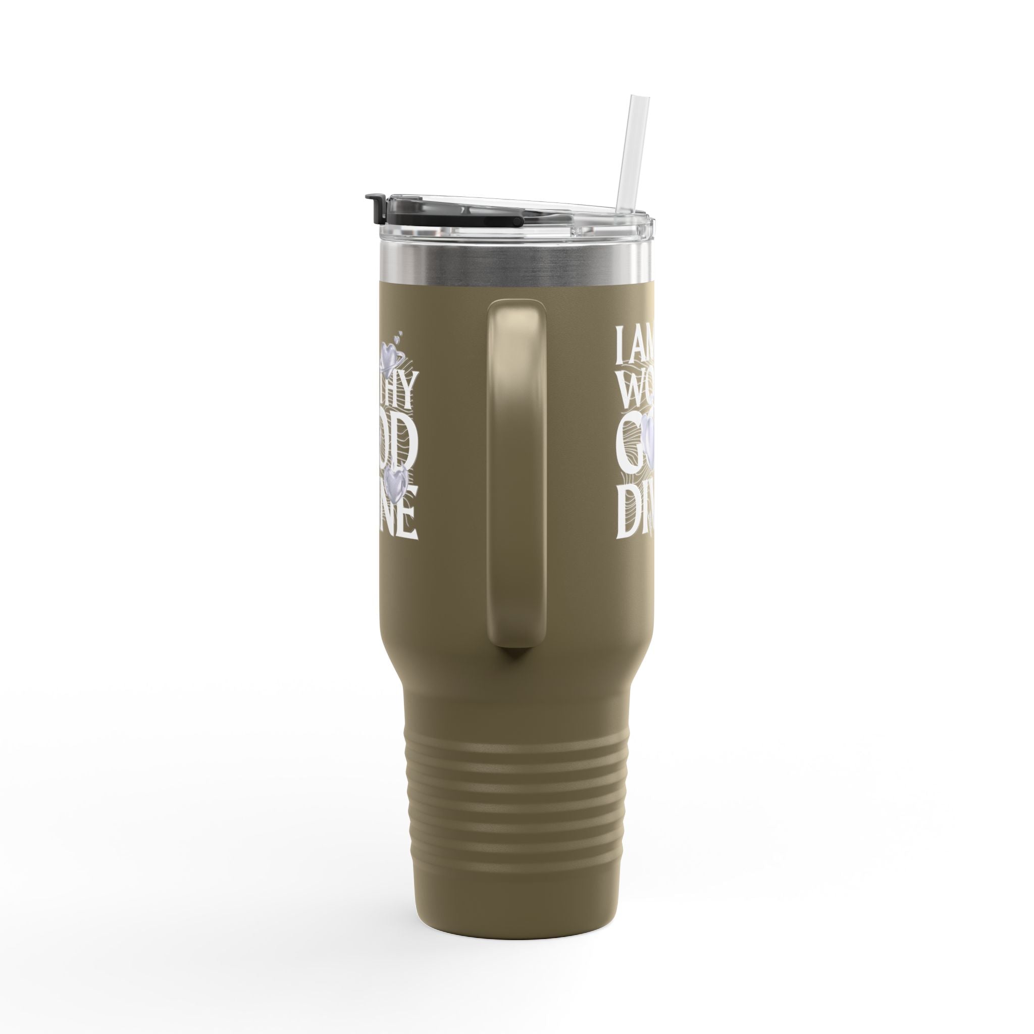 I AM WORTHY GOOD DIVINE Insulated Travel Mug, 40oz
