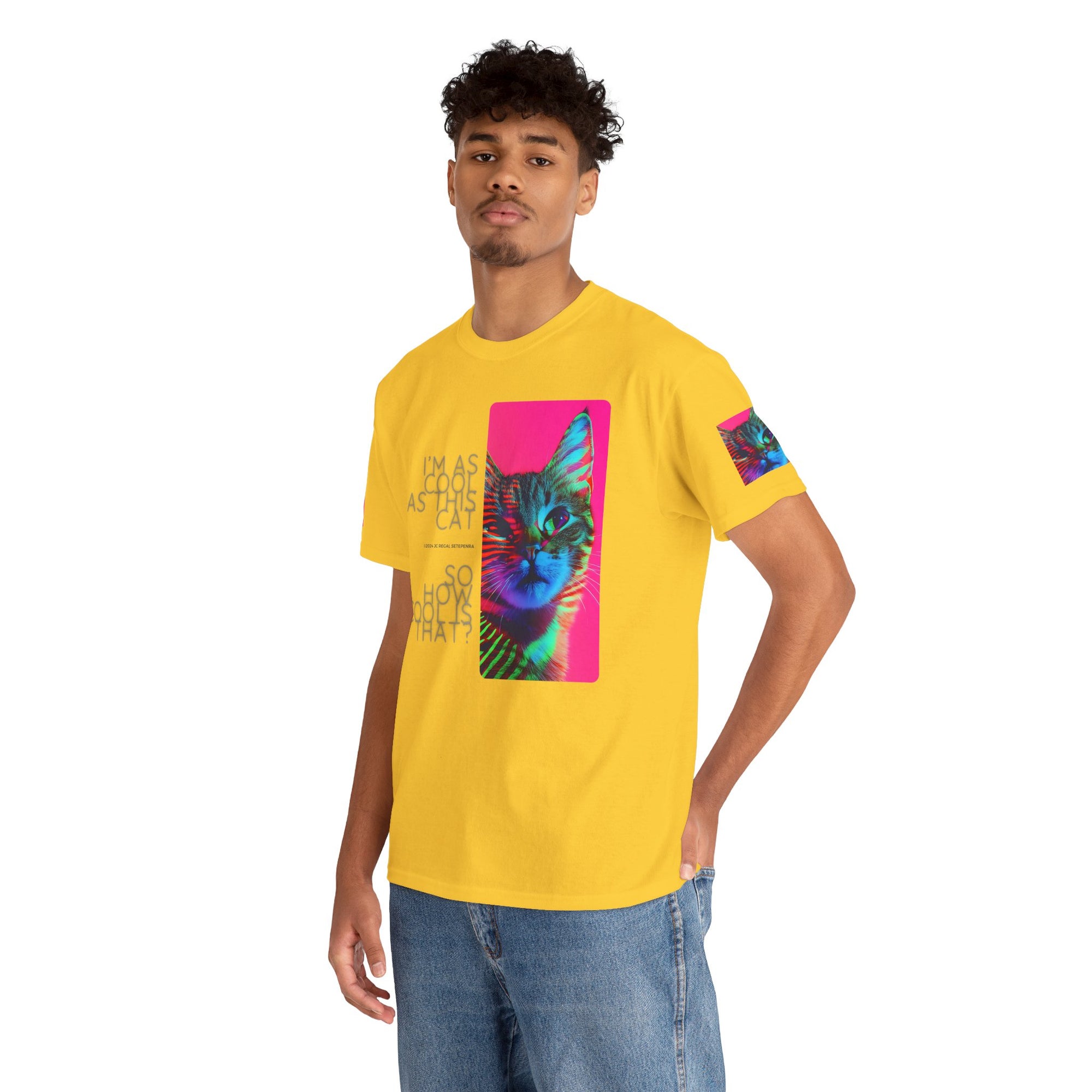 Cool Cat (Whiskers 2) Unisex Heavy Cotton Tee