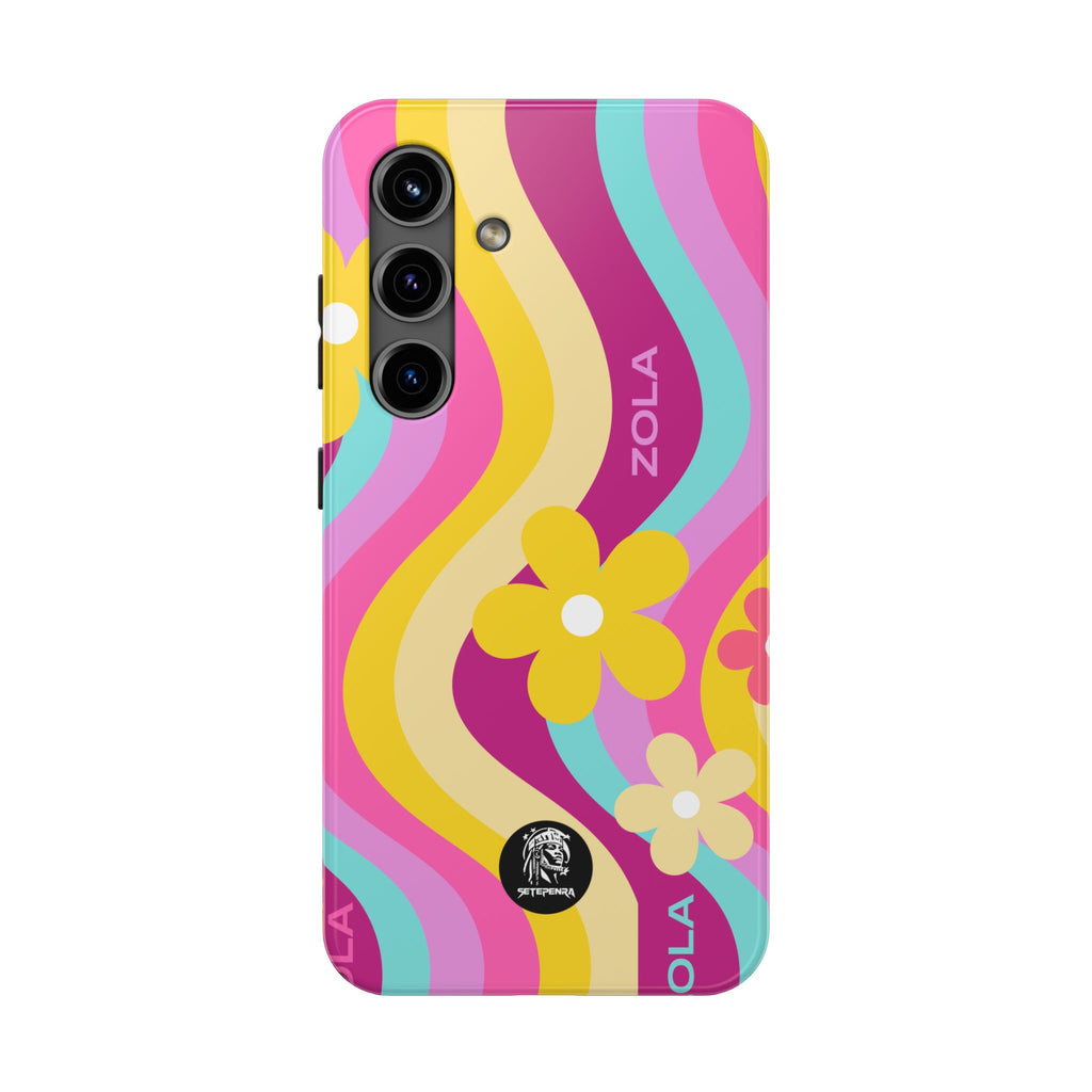 Zola Tough Phone Case (For iPhone, Galaxy & More) - Pink Wave SETEPENRA Phone Case.