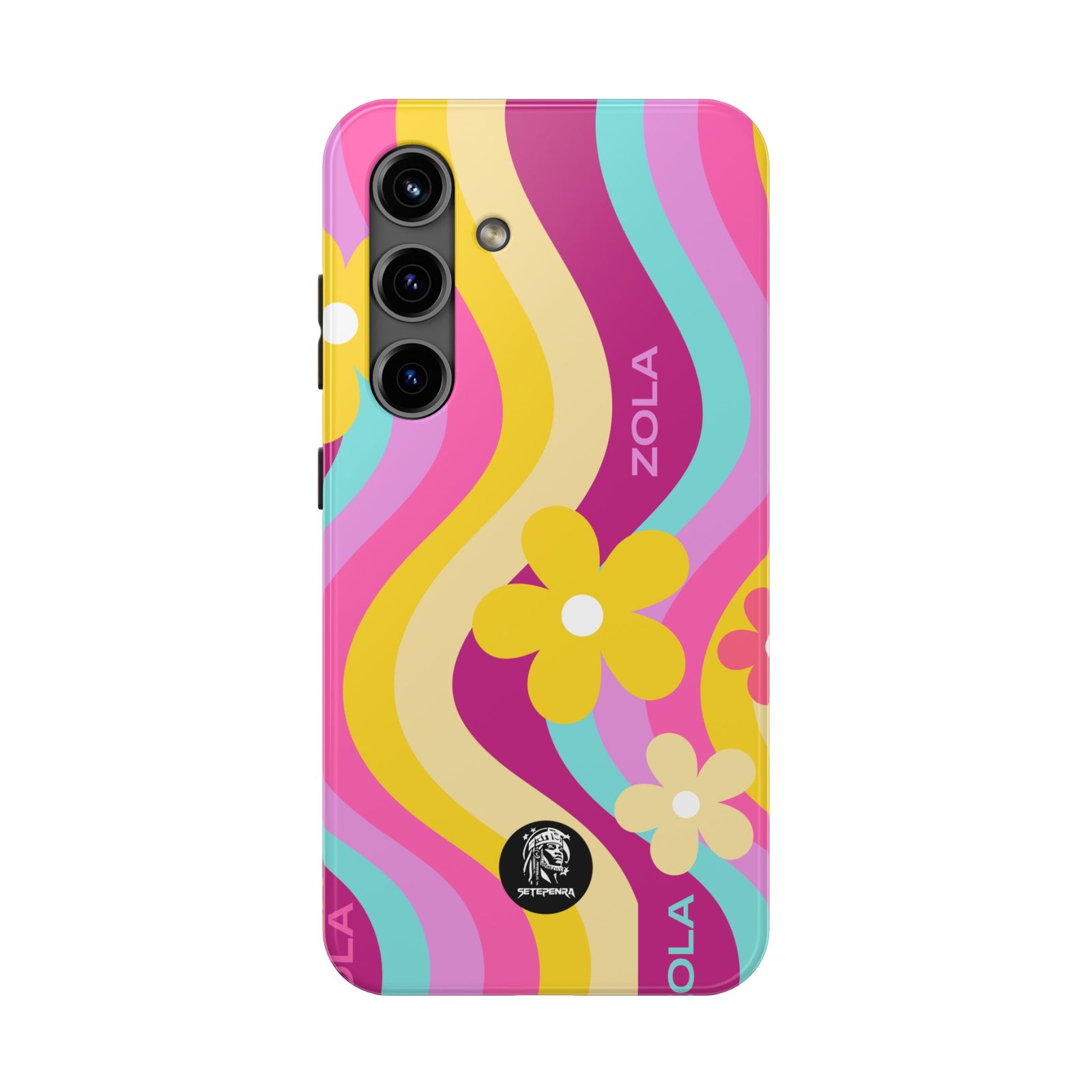 Zola Tough Phone Case (For iPhone, Galaxy & More) - Pink Wave SETEPENRA Phone Case.