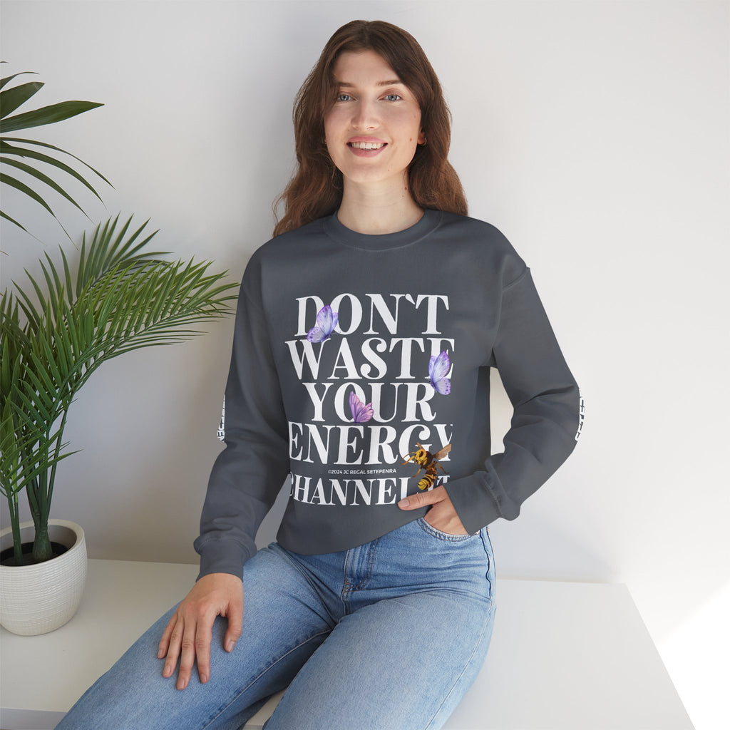Channel It Unisex Heavy Blend™ Crewneck Sweatshirt (White Print)