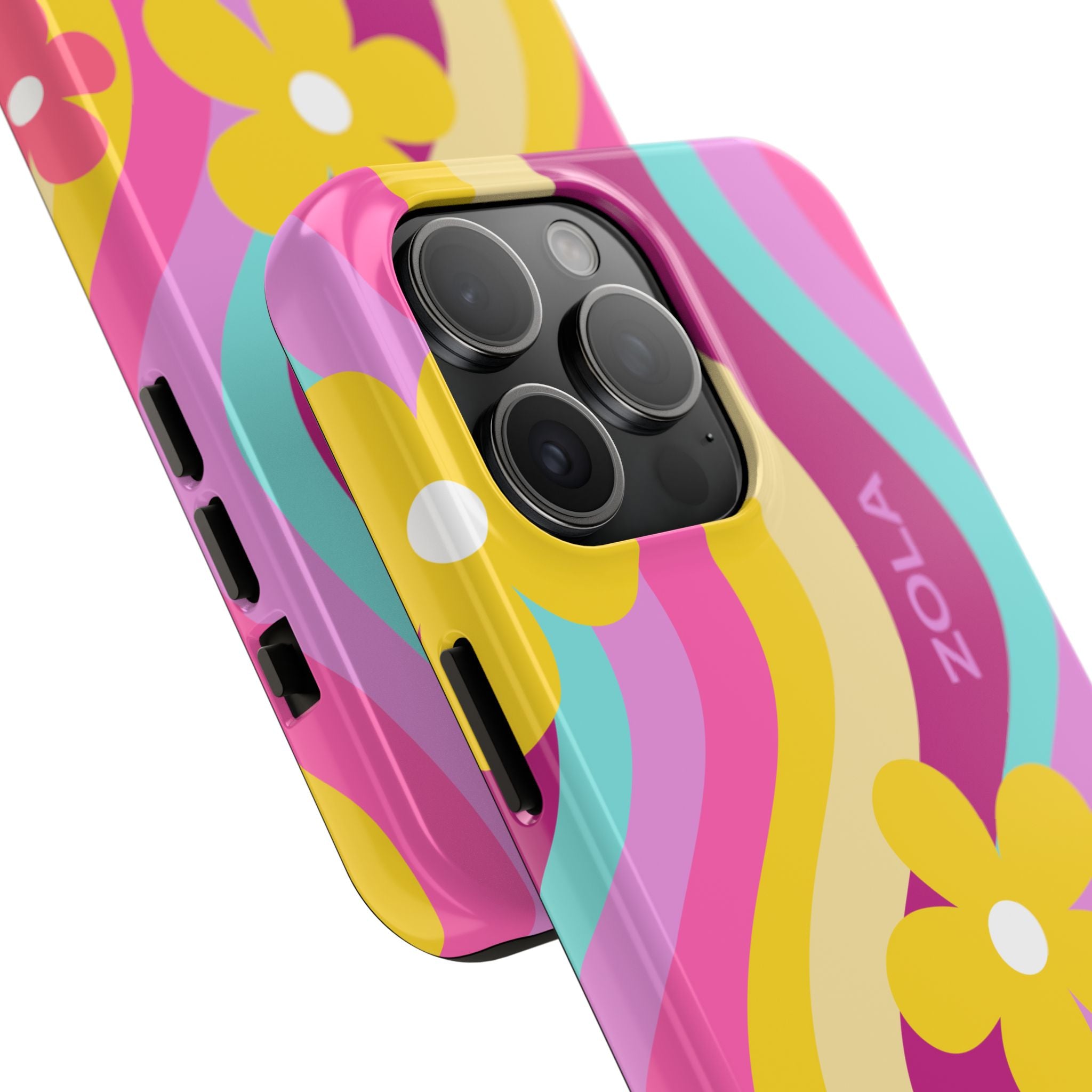 Zola Tough Phone Case (For iPhone, Galaxy & More) - Pink Wave
