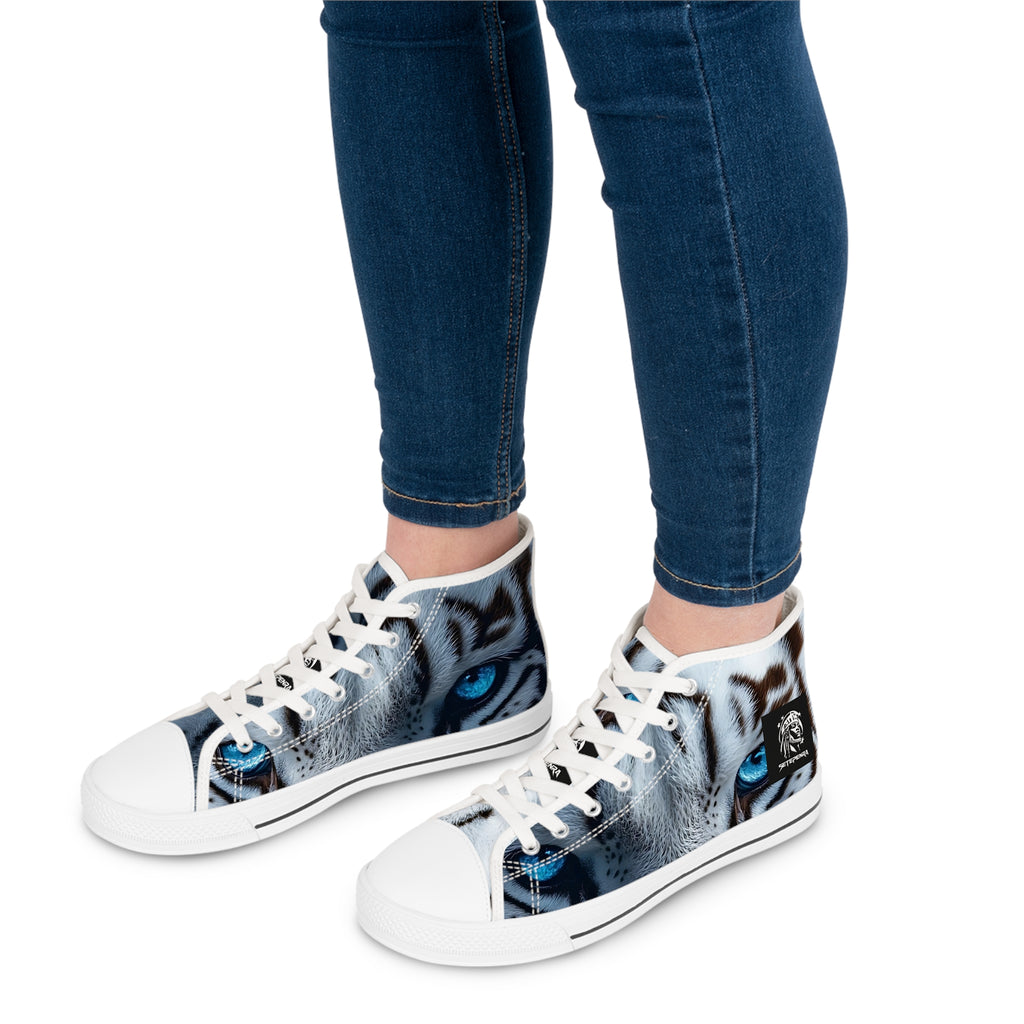 Primal Power Women's High Top Sneakers - White Tiger (1st Edition) SETEPENRA Shoes.