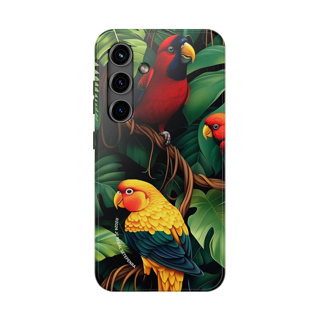 Tri-Parrot Tough Phone Case (For iPhone, Galaxy & More)