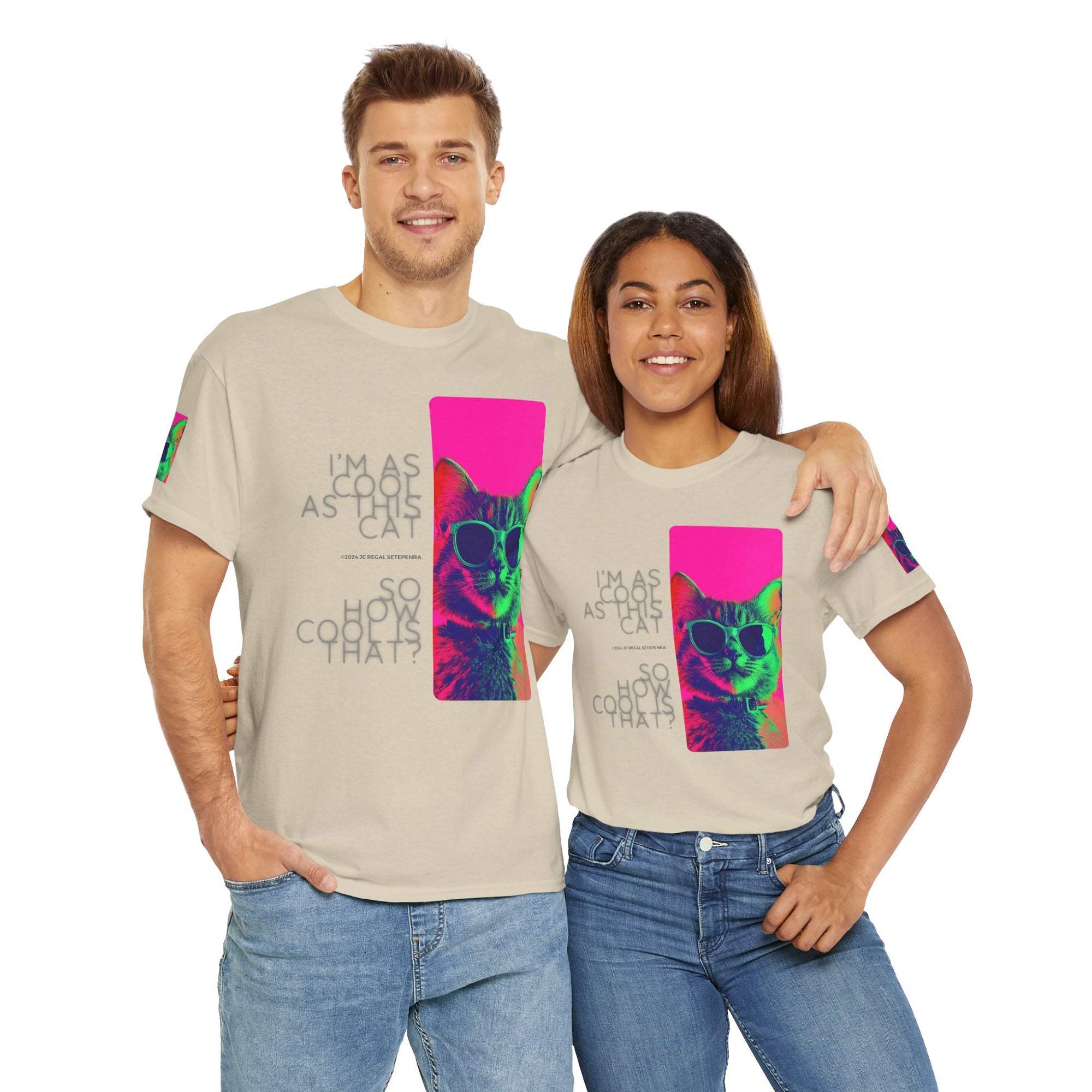 Cool Cat (Whiskers 1) Unisex Heavy Cotton Tee