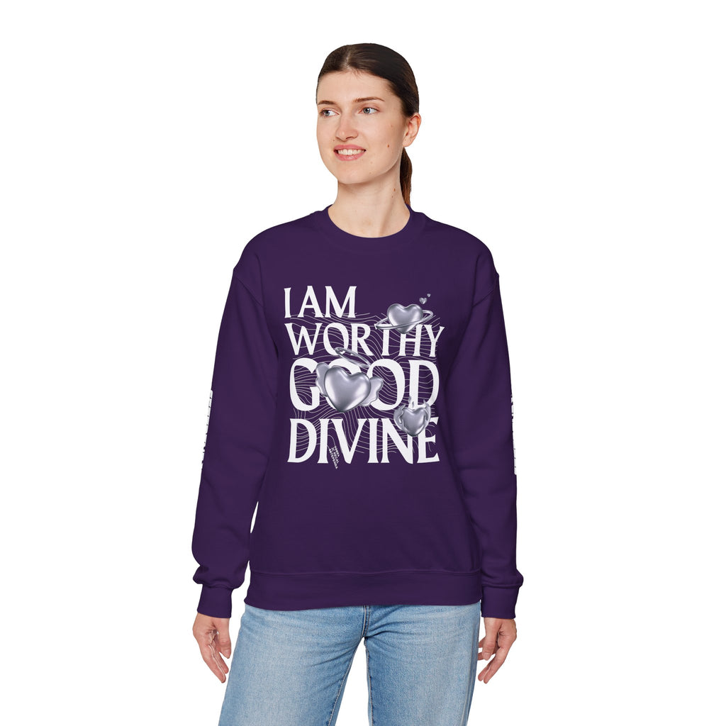 I AM WORTHY GOOD DIVINE Unisex Heavy Blend™ Crewneck Sweatshirt