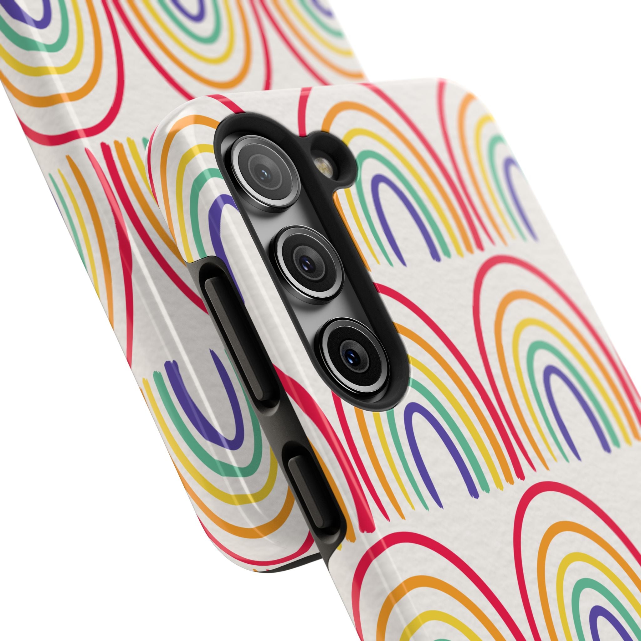 Retro Rainbow Tough Phone Case (For iPhone, Galaxy & More)