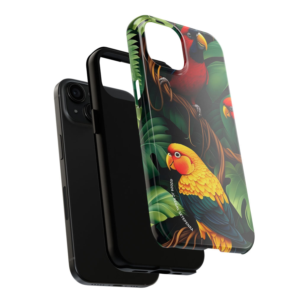 Tri-Parrot Tough Phone Case (For iPhone, Galaxy & More)