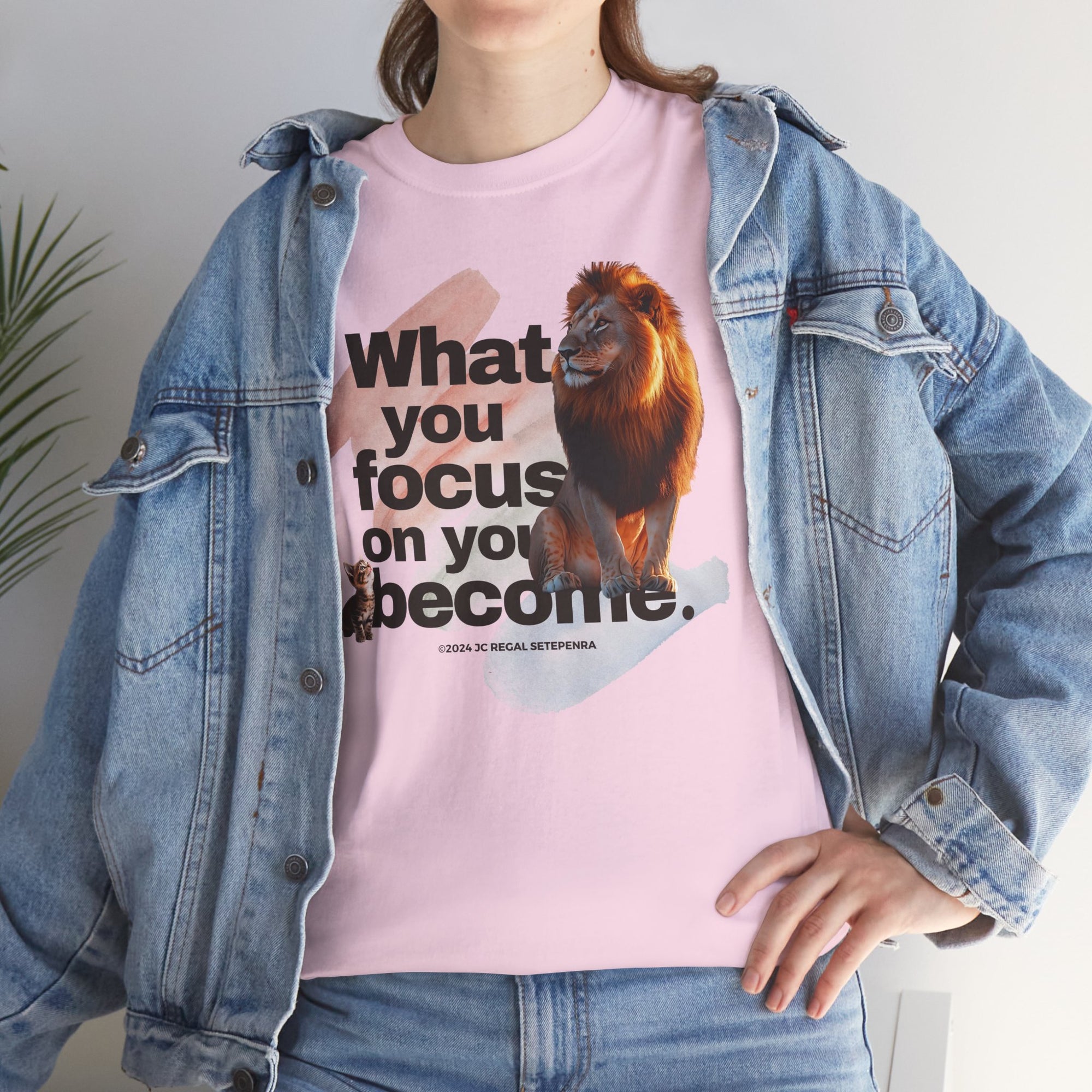What You Focus On You Become Unisex Heavy Cotton Tee