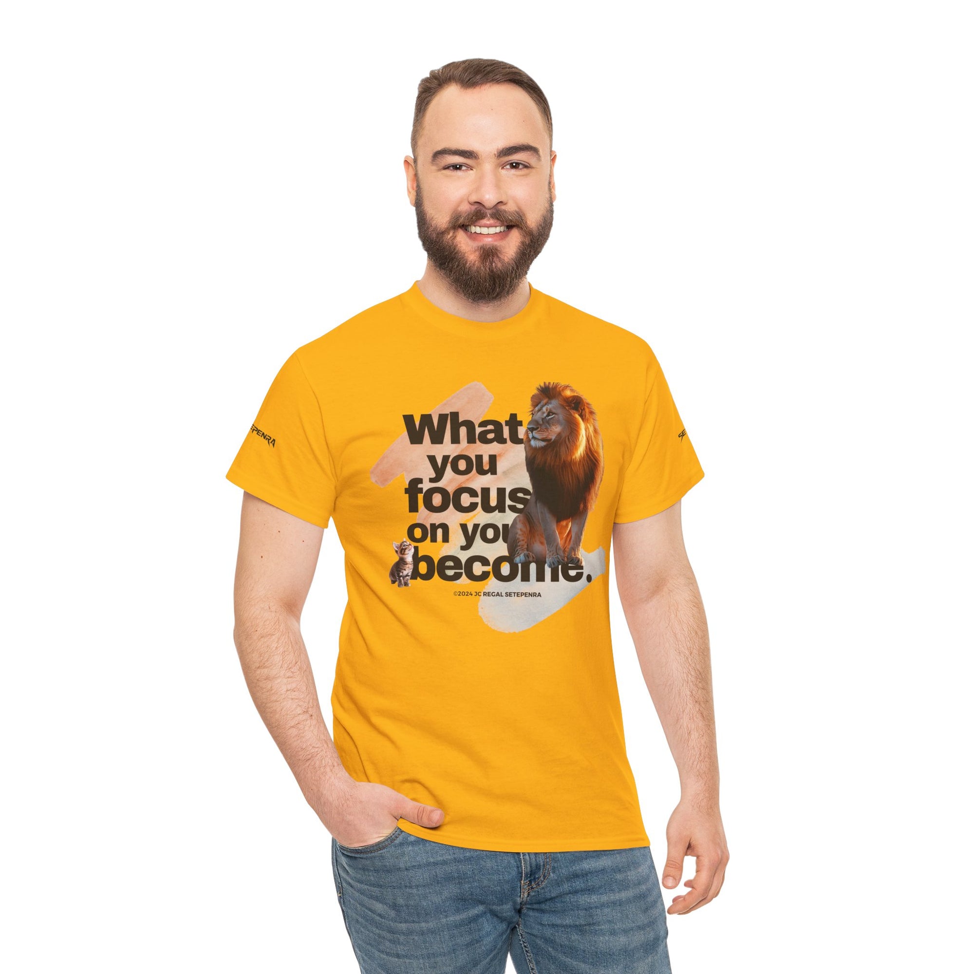 What You Focus On You Become Unisex Heavy Cotton Tee