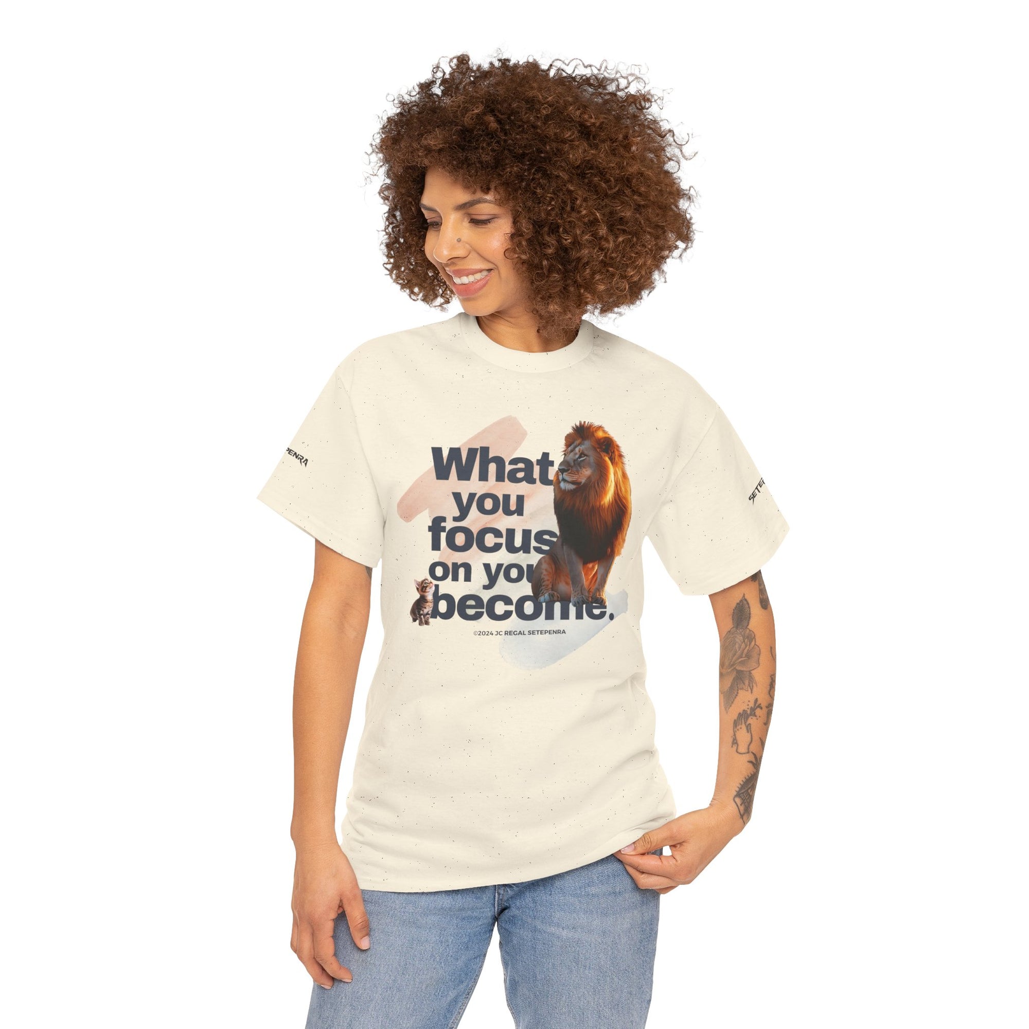 What You Focus On You Become Unisex Heavy Cotton Tee