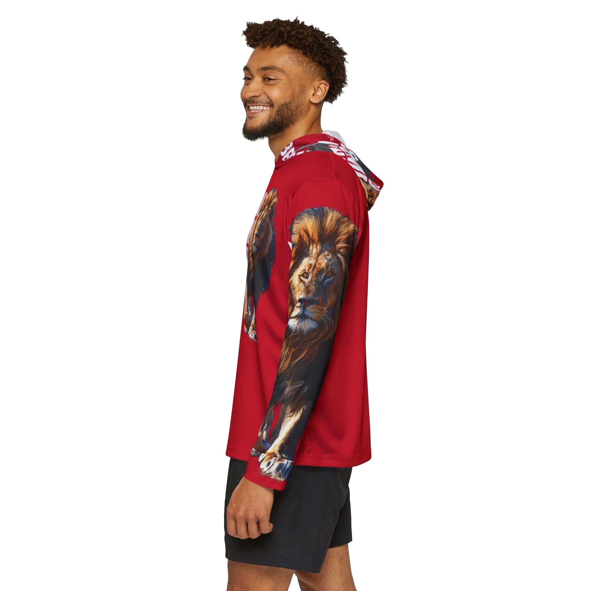You Become What You Believe Men's Sports Warmup Hoodie (Dark Red) SETEPENRA All Over Prints.