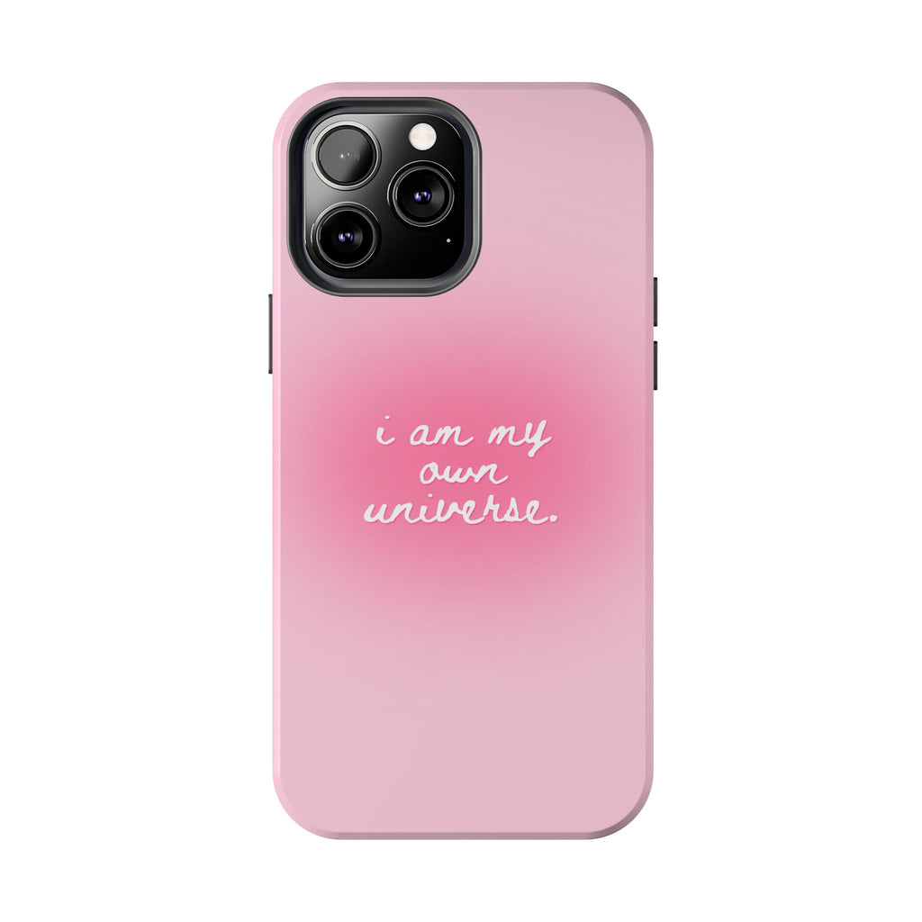 I Am My Own Universe — Pink Gradient Protective Cover Tough Phone Case