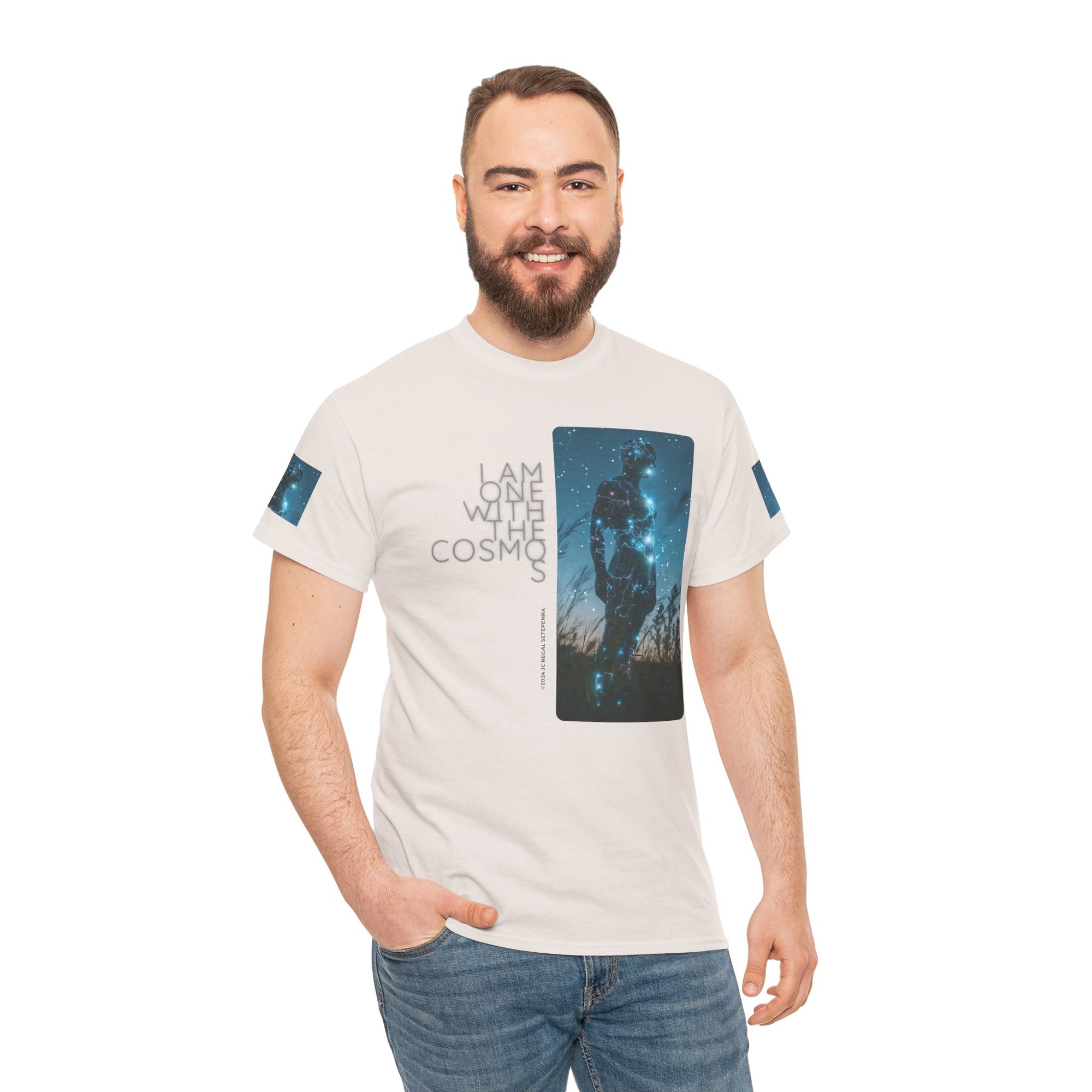 One With The Cosmos Unisex Heavy Cotton Tee