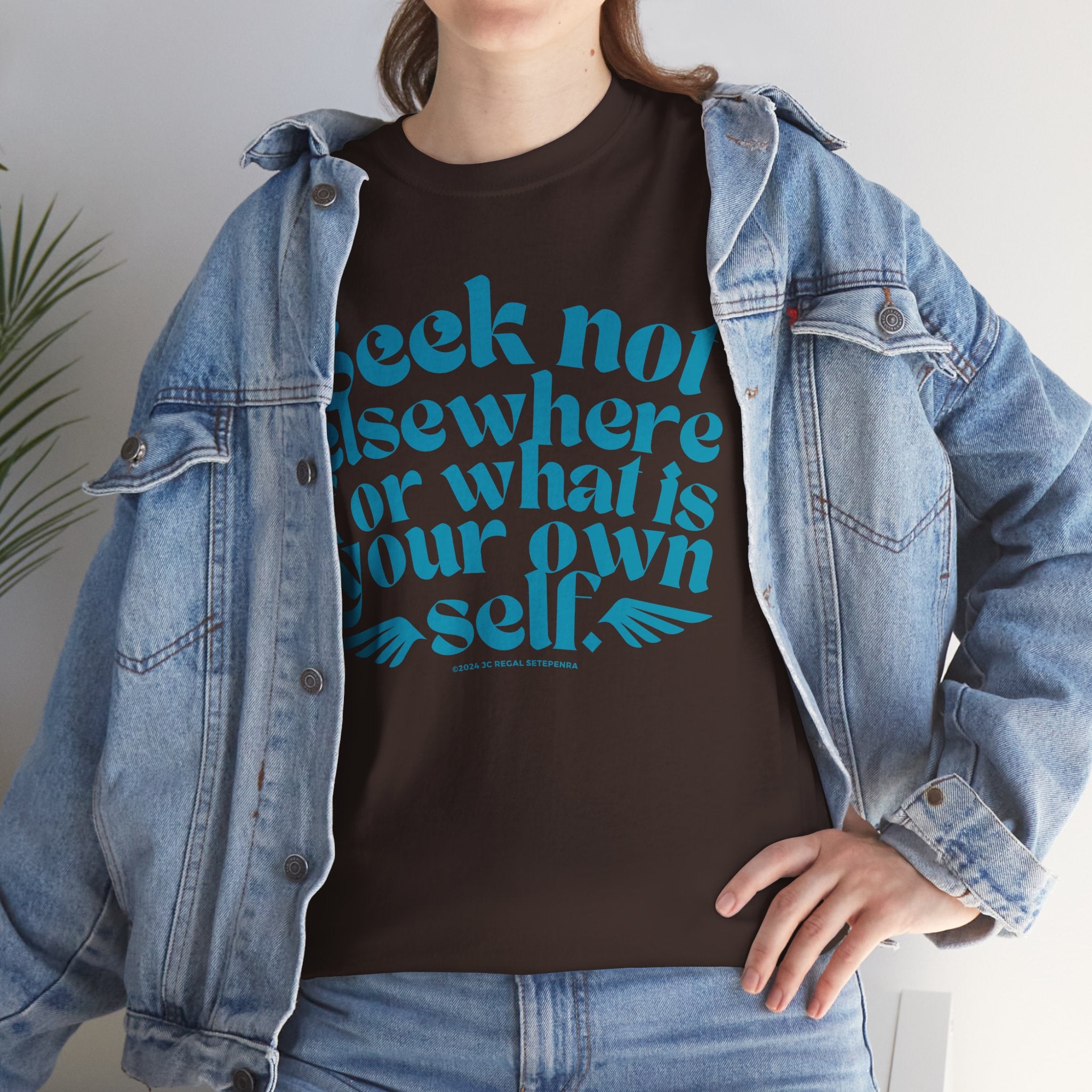 Seek Not Elsewhere (Aqua Edition) Unisex Heavy Cotton Tee