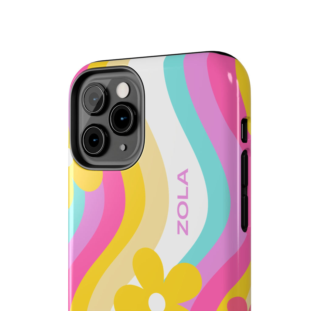 Zola Tough Phone Case (For iPhone, Galaxy & More) - White Wave