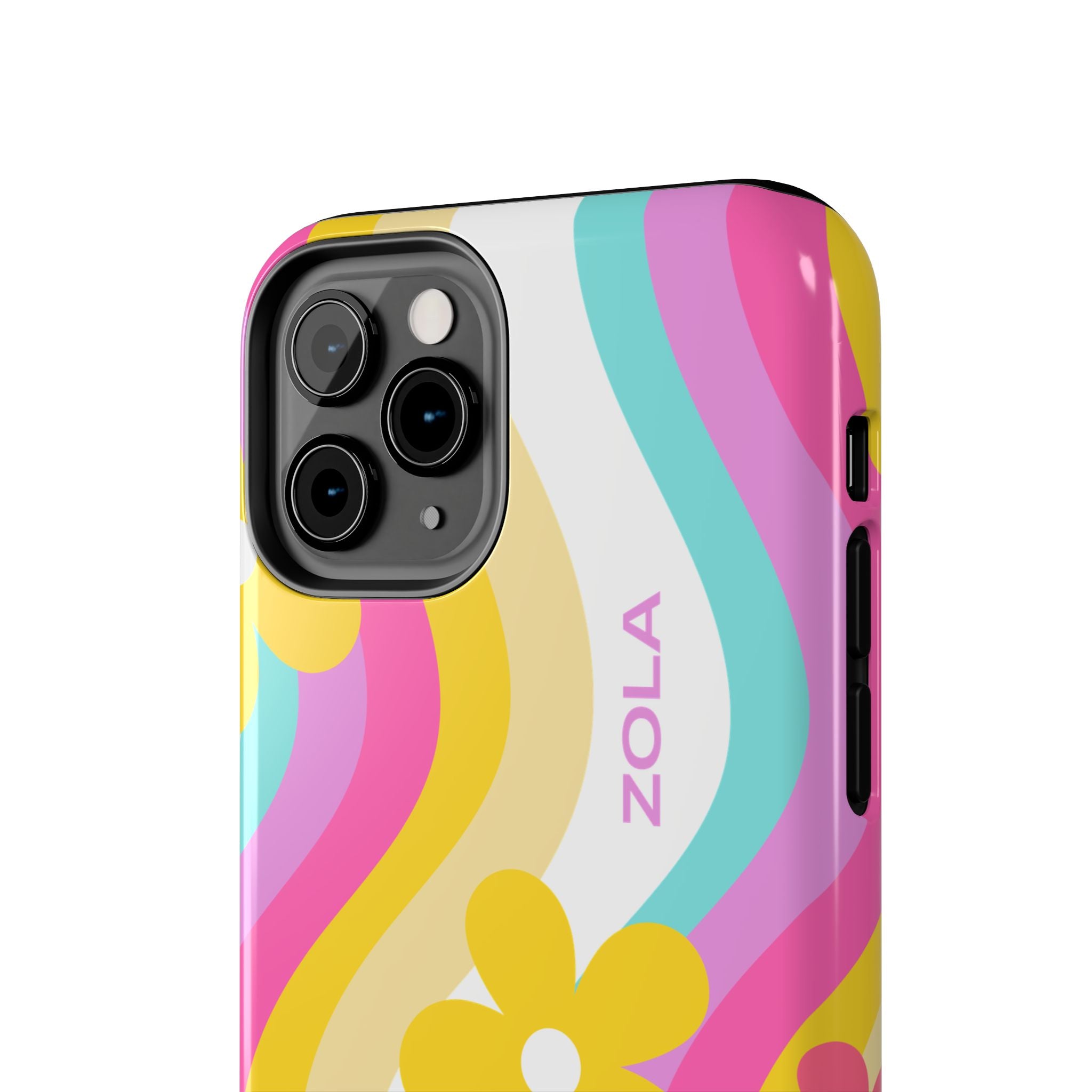 Zola Tough Phone Case (For iPhone, Galaxy & More) - White Wave
