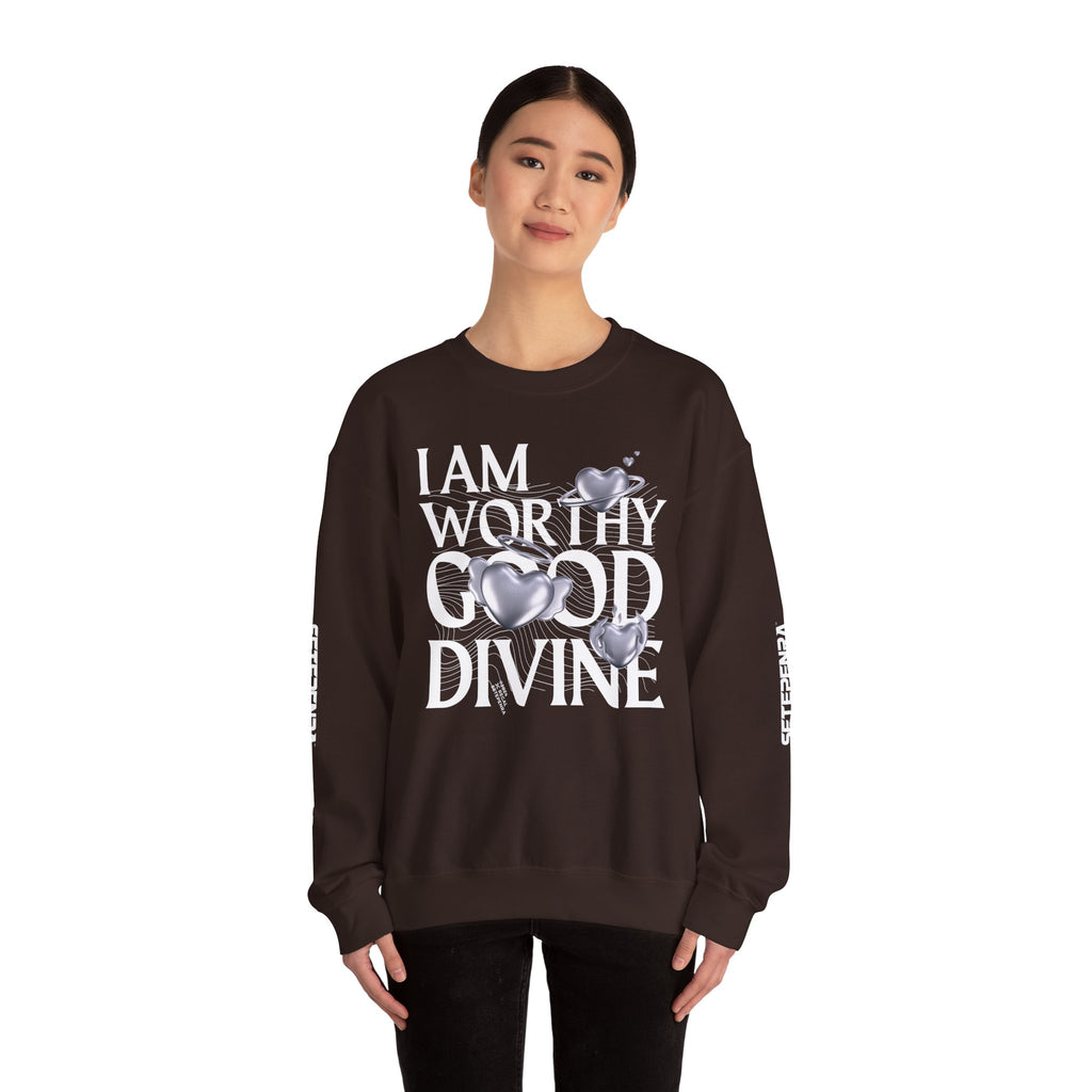 I AM WORTHY GOOD DIVINE Unisex Heavy Blend™ Crewneck Sweatshirt