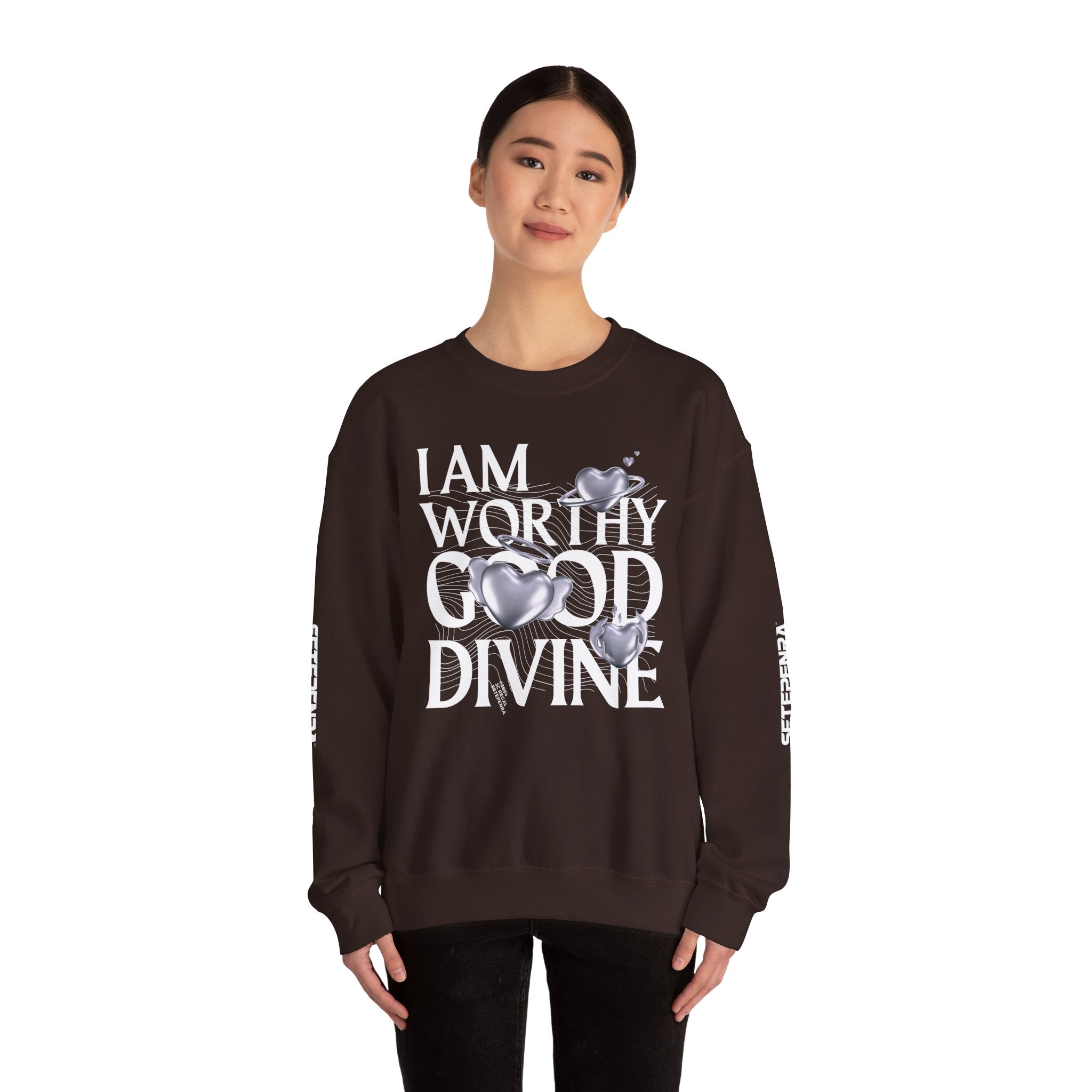I AM WORTHY GOOD DIVINE Unisex Heavy Blend™ Crewneck Sweatshirt