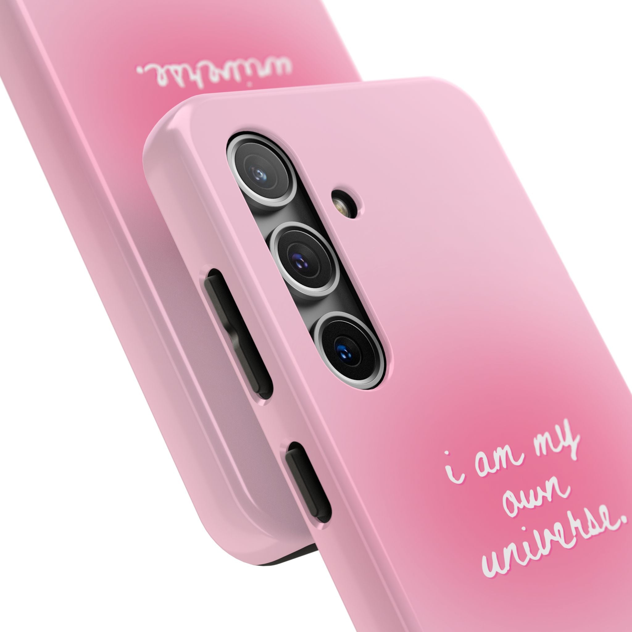 I Am My Own Universe — Pink Gradient Protective Cover Tough Phone Case