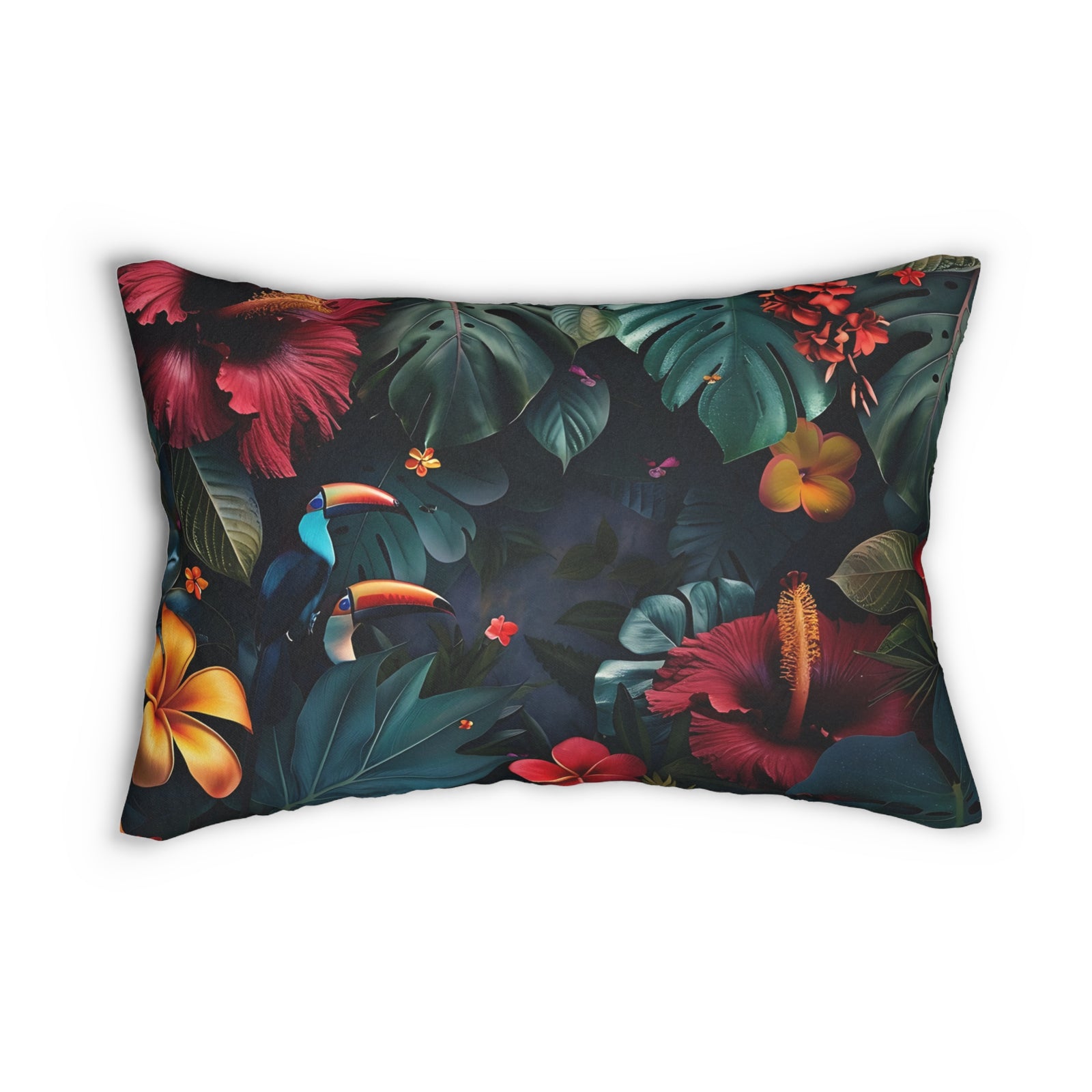 Tropican Retreat (Scene 1) Spun Polyester Lumbar Pillow SETEPENRA Home Decor.
