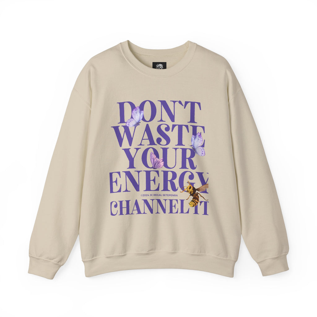 Channel It Unisex Heavy Blend™ Crewneck Sweatshirt (Purple Print) SETEPENRA Sweatshirt.