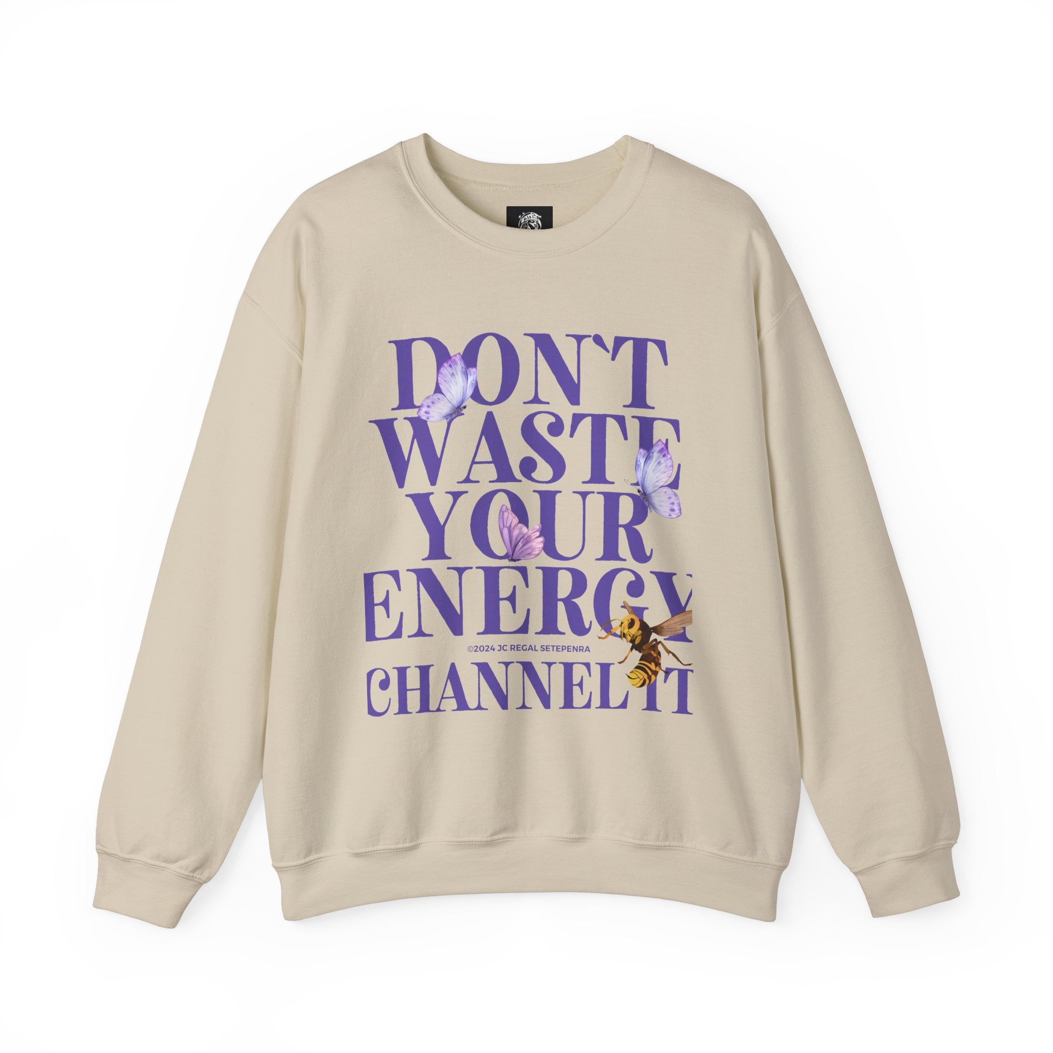 Channel It Unisex Heavy Blend™ Crewneck Sweatshirt (Purple Print) SETEPENRA Sweatshirt.