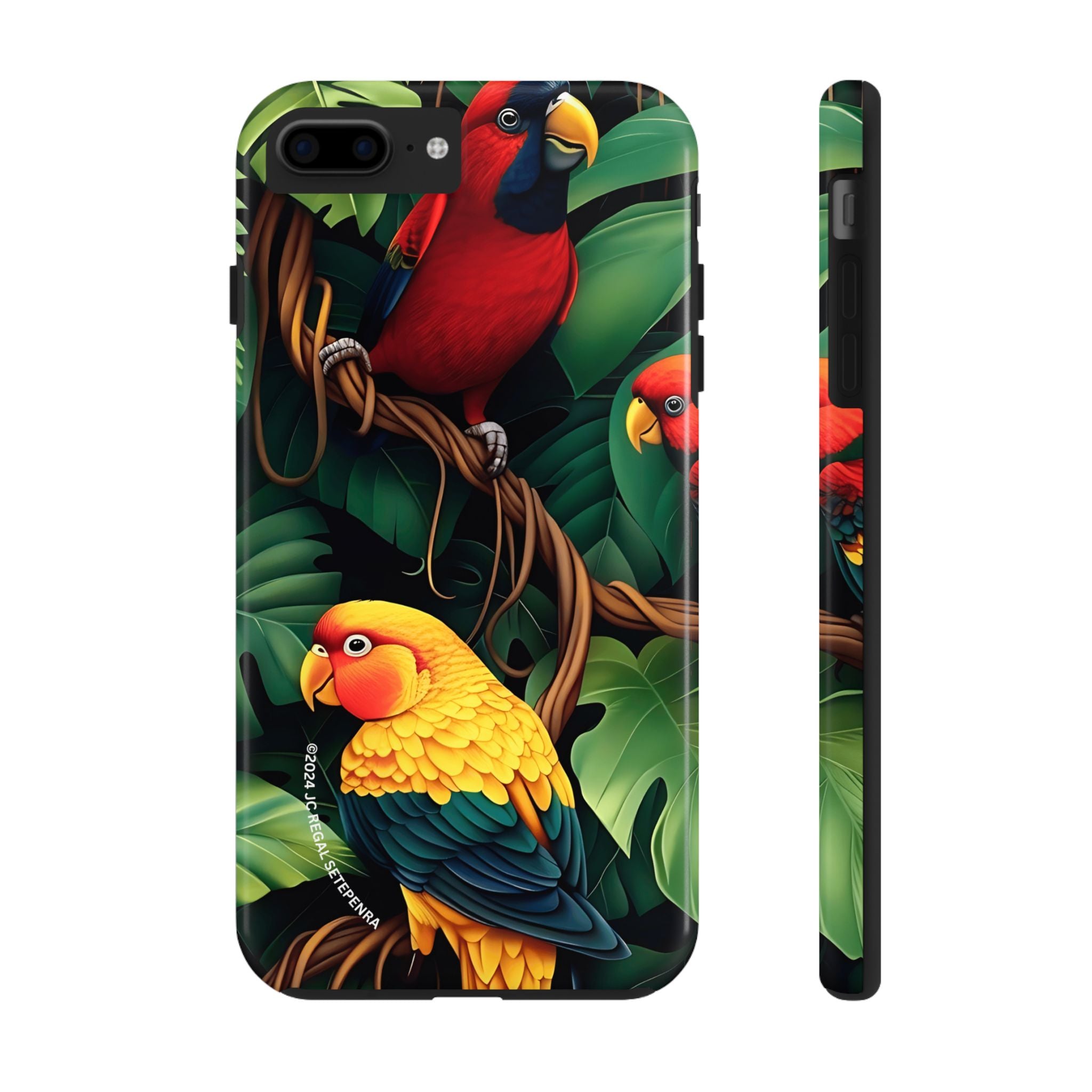 Tri-Parrot Tough Phone Case (For iPhone, Galaxy & More) SETEPENRA Phone Case.