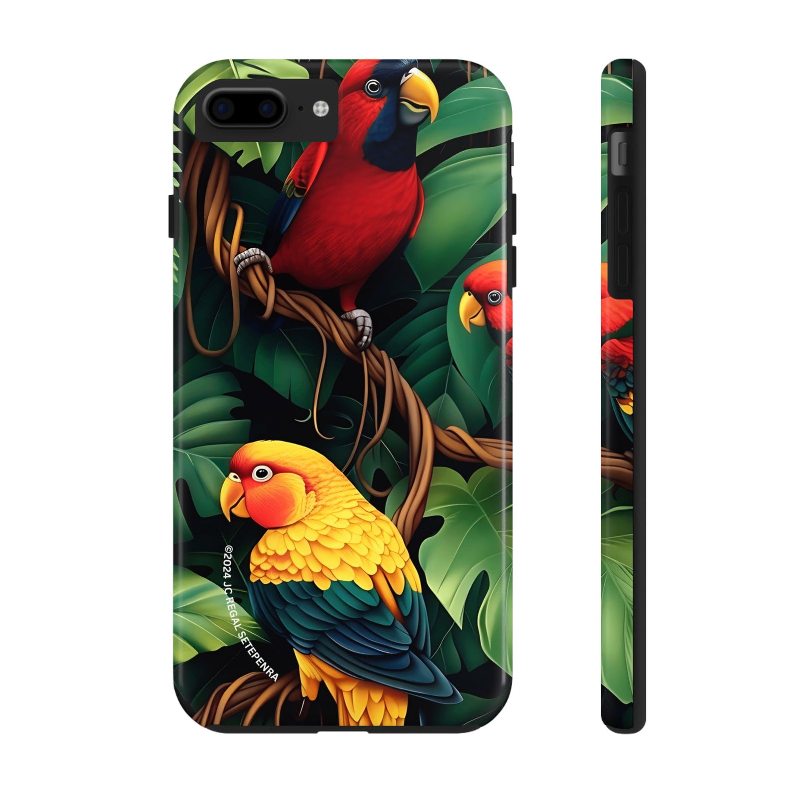 Tri-Parrot Tough Phone Case (For iPhone, Galaxy & More) SETEPENRA Phone Case.