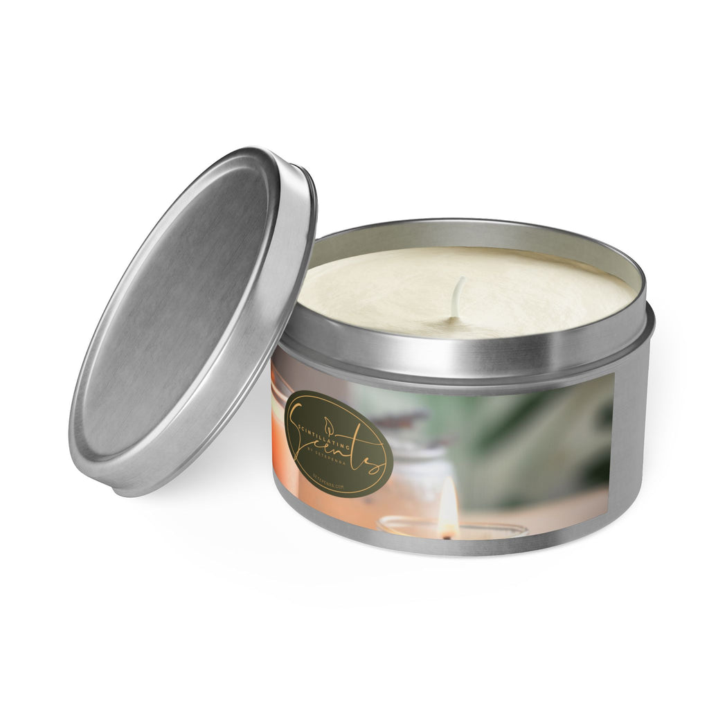 Scintillating Scents by SETEPENRA Tin Candles - Gold, Silver, Black (4oz, 8oz)