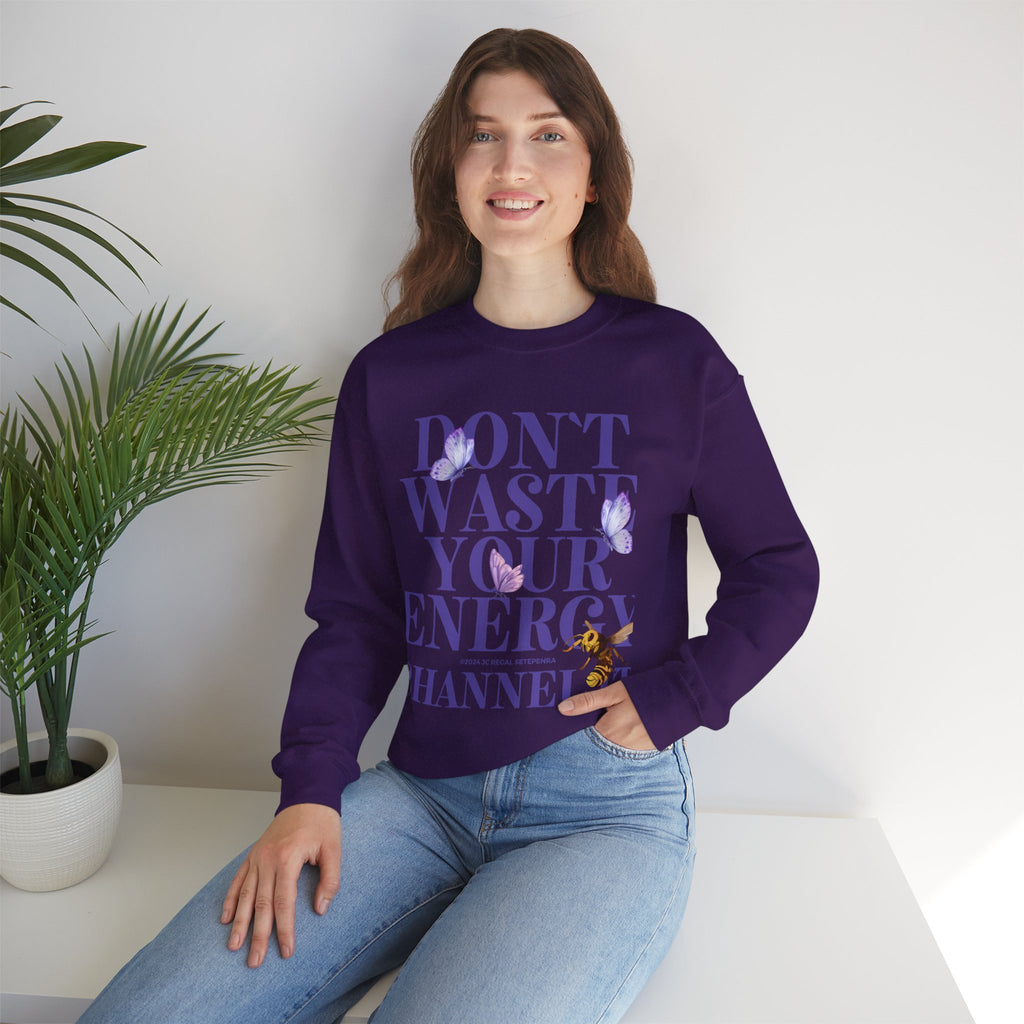 Channel It Unisex Heavy Blend™ Crewneck Sweatshirt (Purple Print)