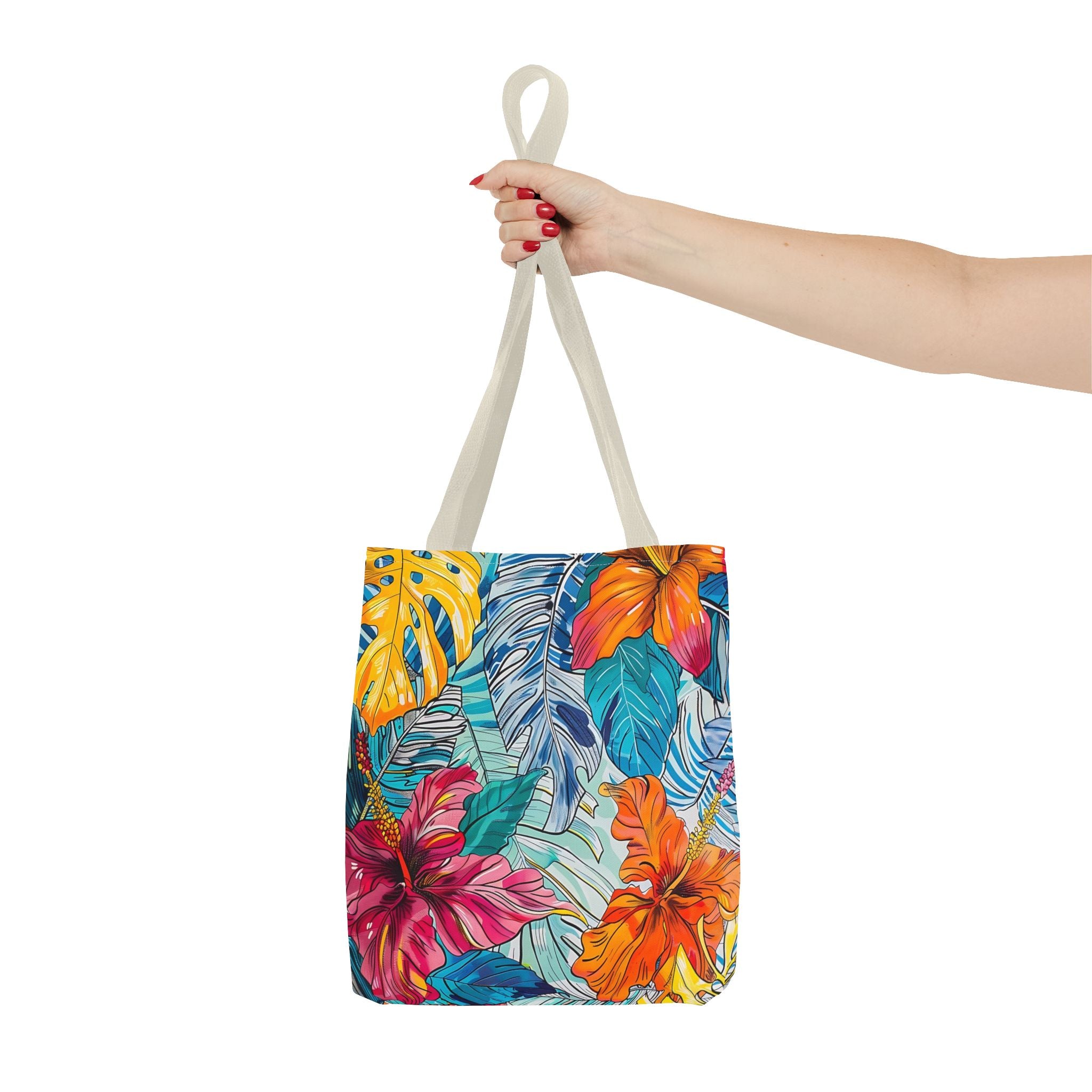Monstera Hibiscus Tote Bag