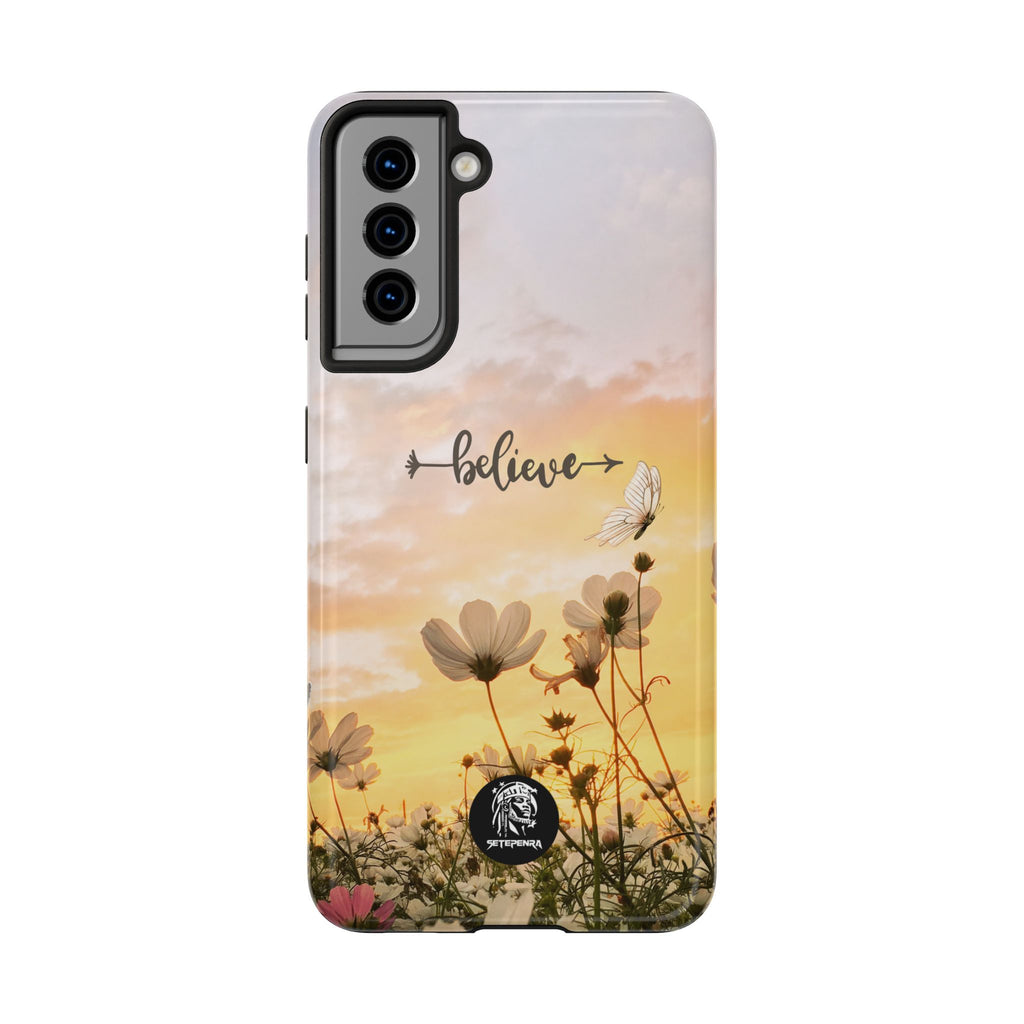 Believe Tough Phone Case (For iPhone, Galaxy & More) - Aesthetic Flower