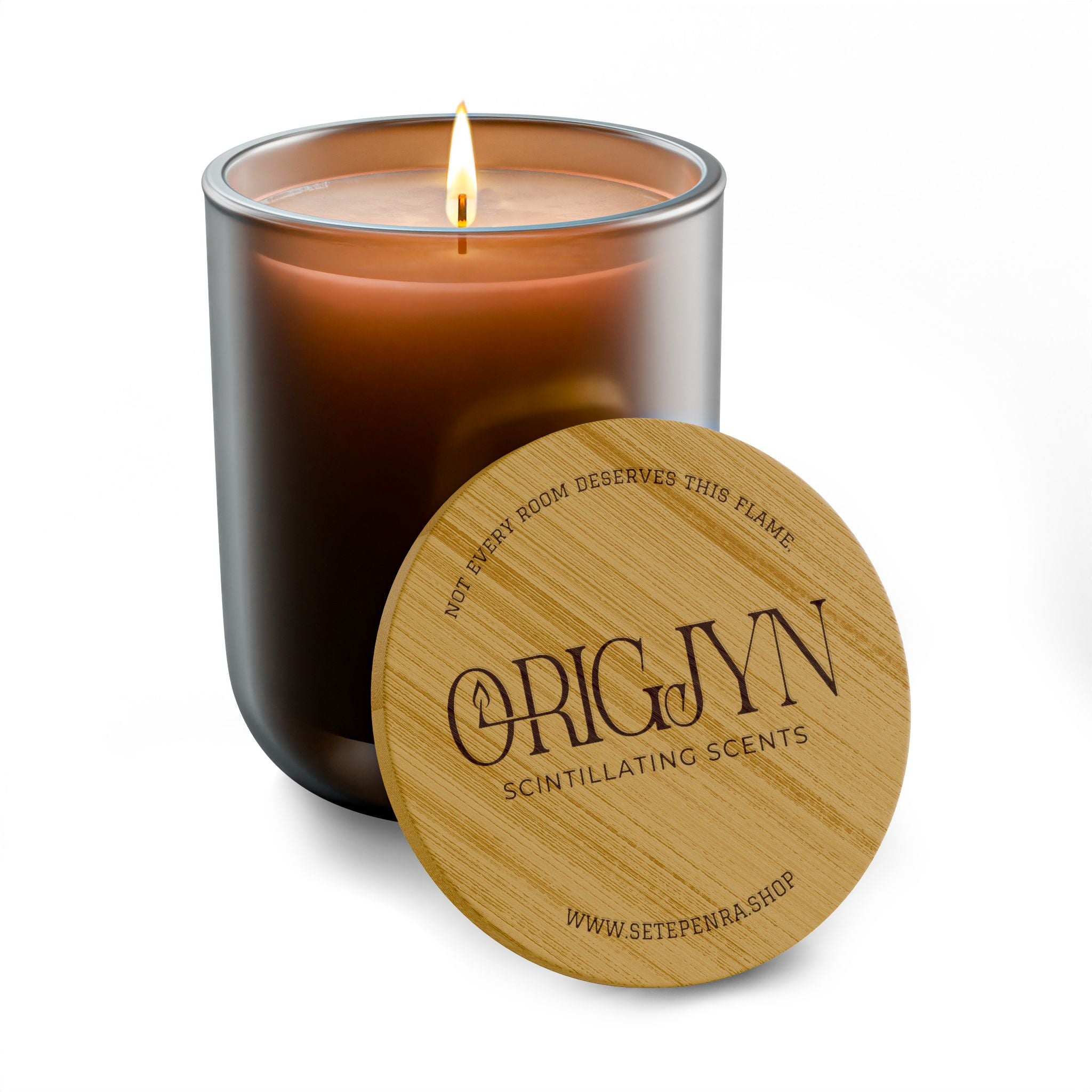 Origjyn Scintillating Scents Bamboo Lid Aromatherapy 14oz Scented Soy Candle