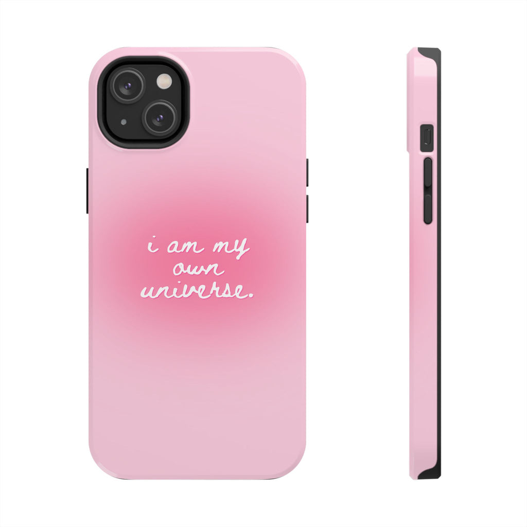 I Am My Own Universe — Pink Gradient Protective Cover Tough Phone Case